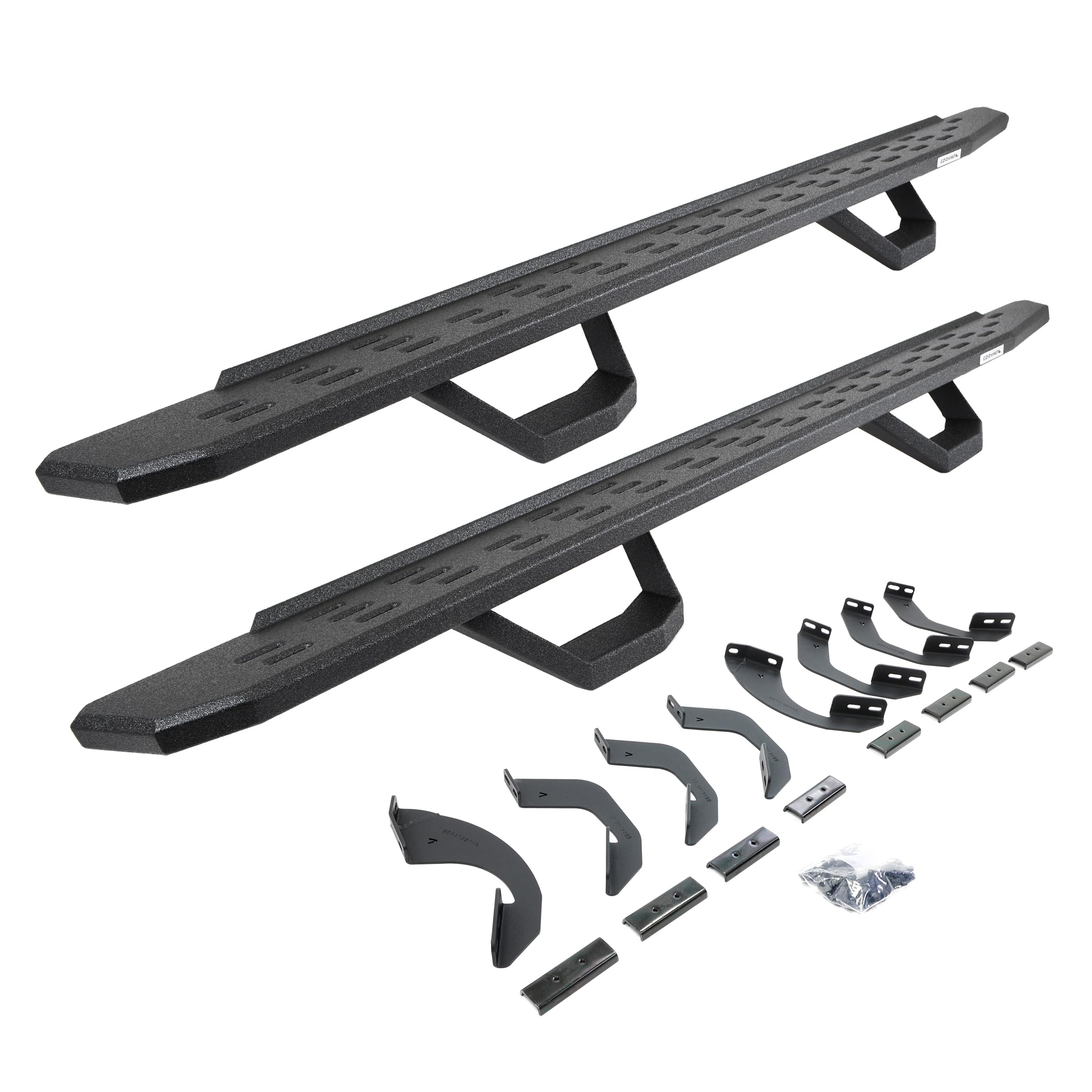 Go Rhino RB30 Running Boards, & Brackets, 2 Pair of Drop Steps | Galvanized Steel, Protective Bedliner Coating | 6964397320T | Fits 2023-2024 Toyota Sequoia