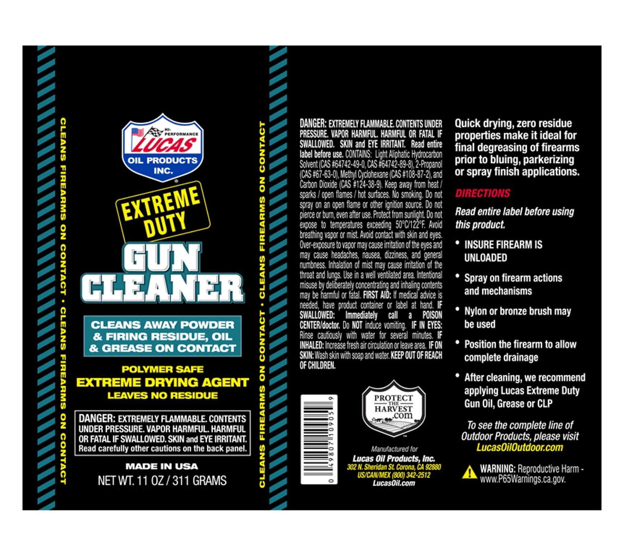 Extreme Duty Lucas Oil Gun Cleaner - 11 Ounce