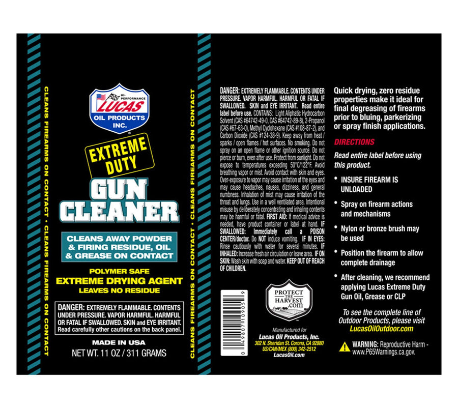 Extreme Duty Lucas Oil Gun Cleaner - 11 Ounce