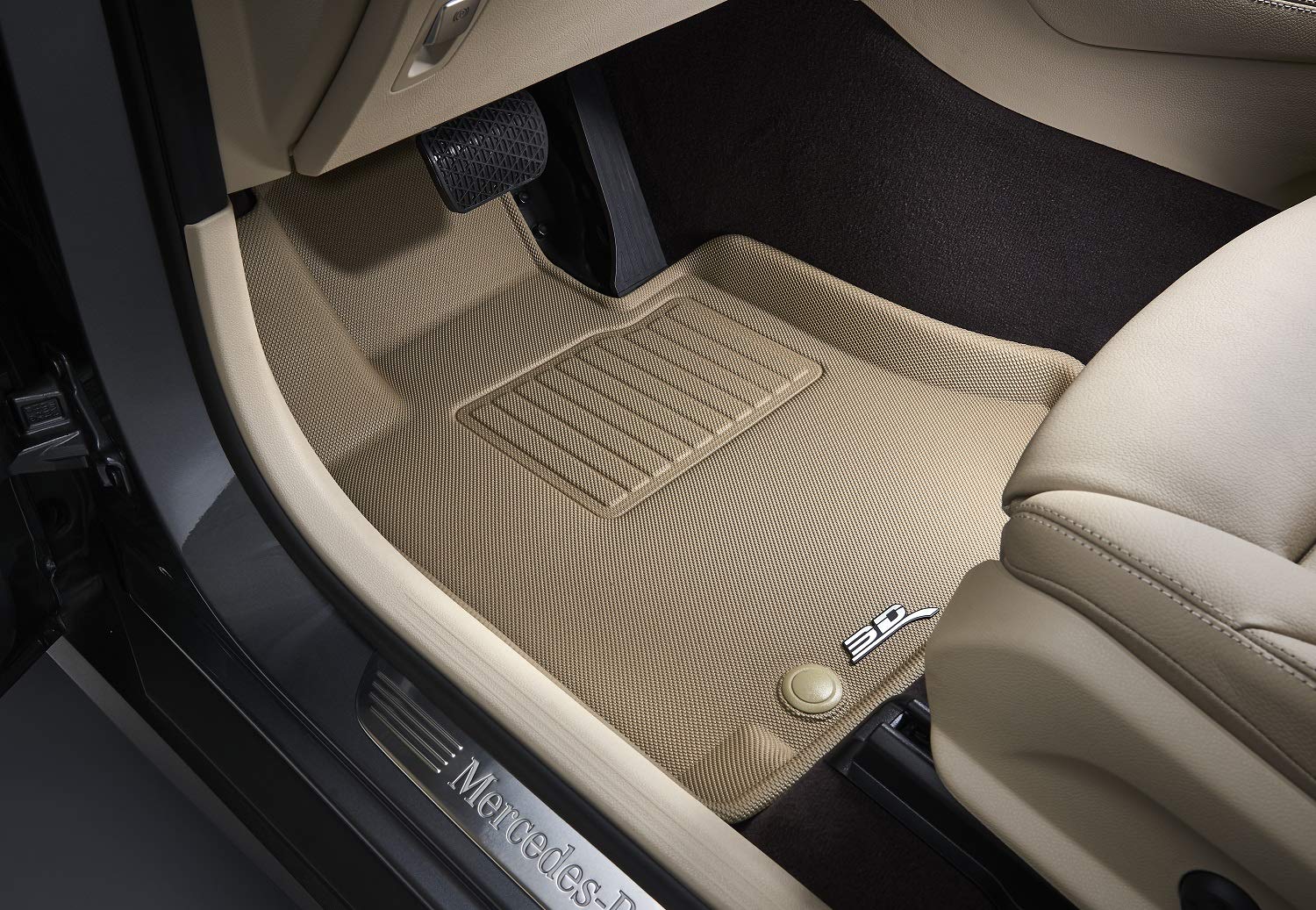 Kagu 3D MAXpider Custom Fit Floor Mat (TAN) for 2003-2010 Porsche/Volkswagen Cayenne/Touareg - 1ST Row
