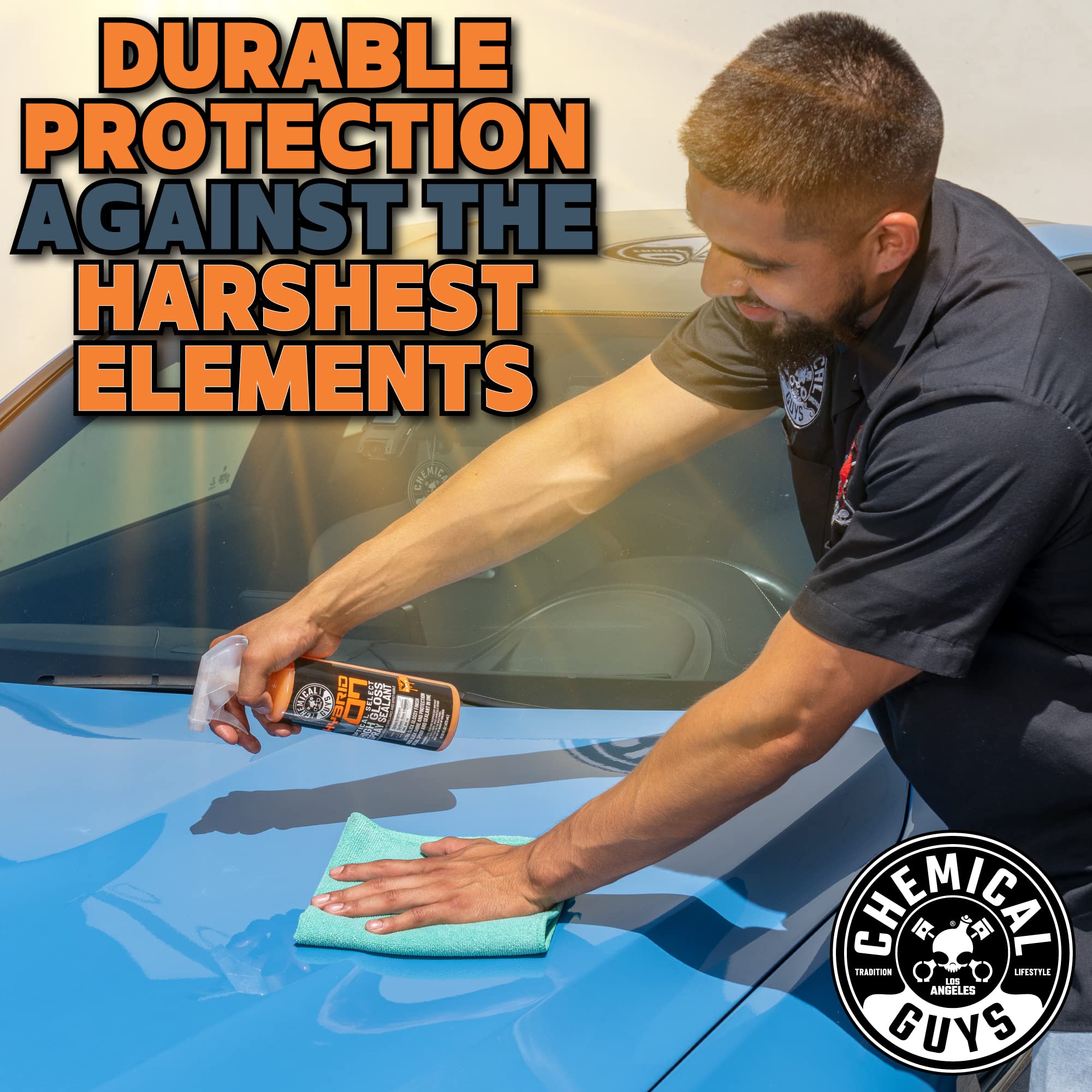 Chemical Guys Hybrid V7 WAC_808_16 Optical Select High Gloss Spray Sealant & Quick Detailer (Safe for All Finishes Including Ceramic Coatings), 16 fl oz, Orange Scent