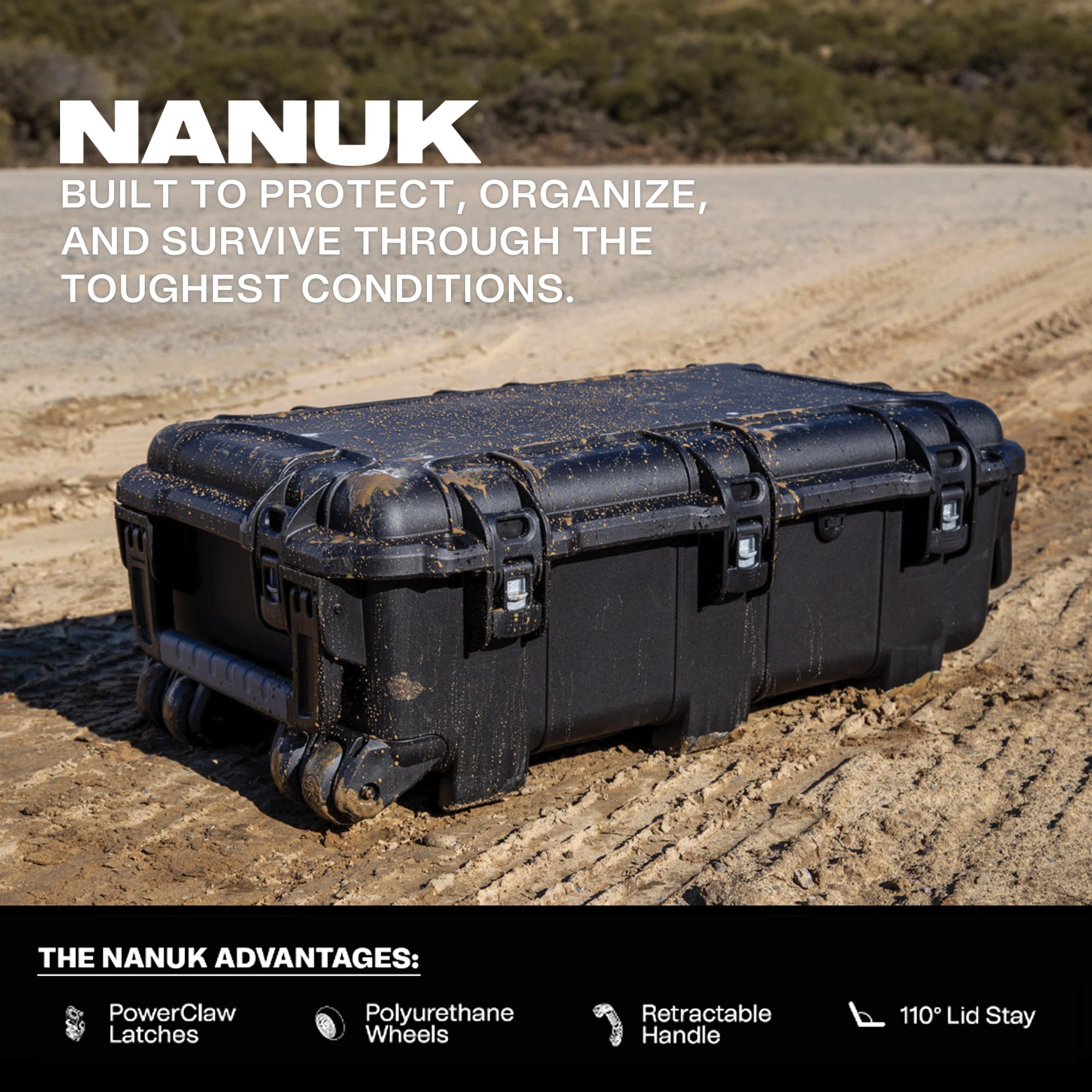 Pro Photo Kit NANUK 965 - Waterproof Travel Camera Hard Case with Padded Dividers and Wheels, 32.5” x 21” x 15.8”, Dustproof and Impact-Resistant, Ideal for Heavy Loads - Black
