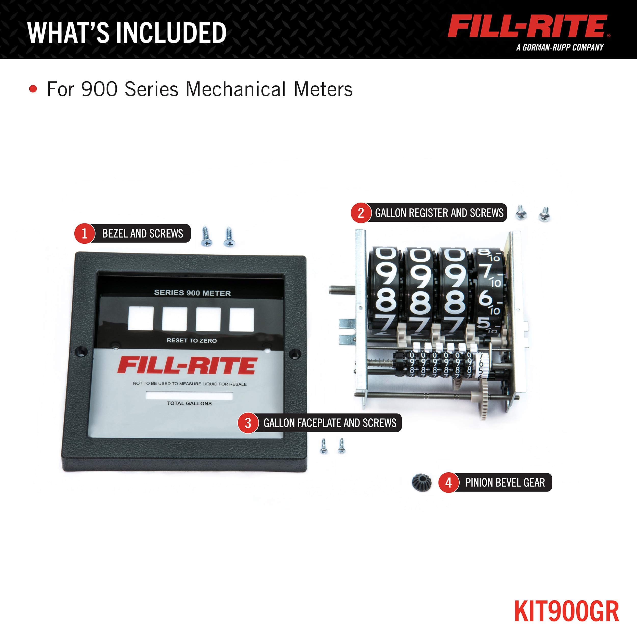 KIT900GR Fill-Rite Kit, 900 Series Gallon Register & Faceplate