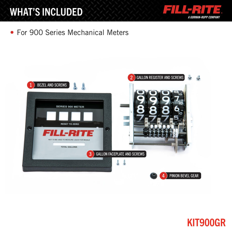 KIT900GR Fill-Rite Kit, 900 Series Gallon Register & Faceplate