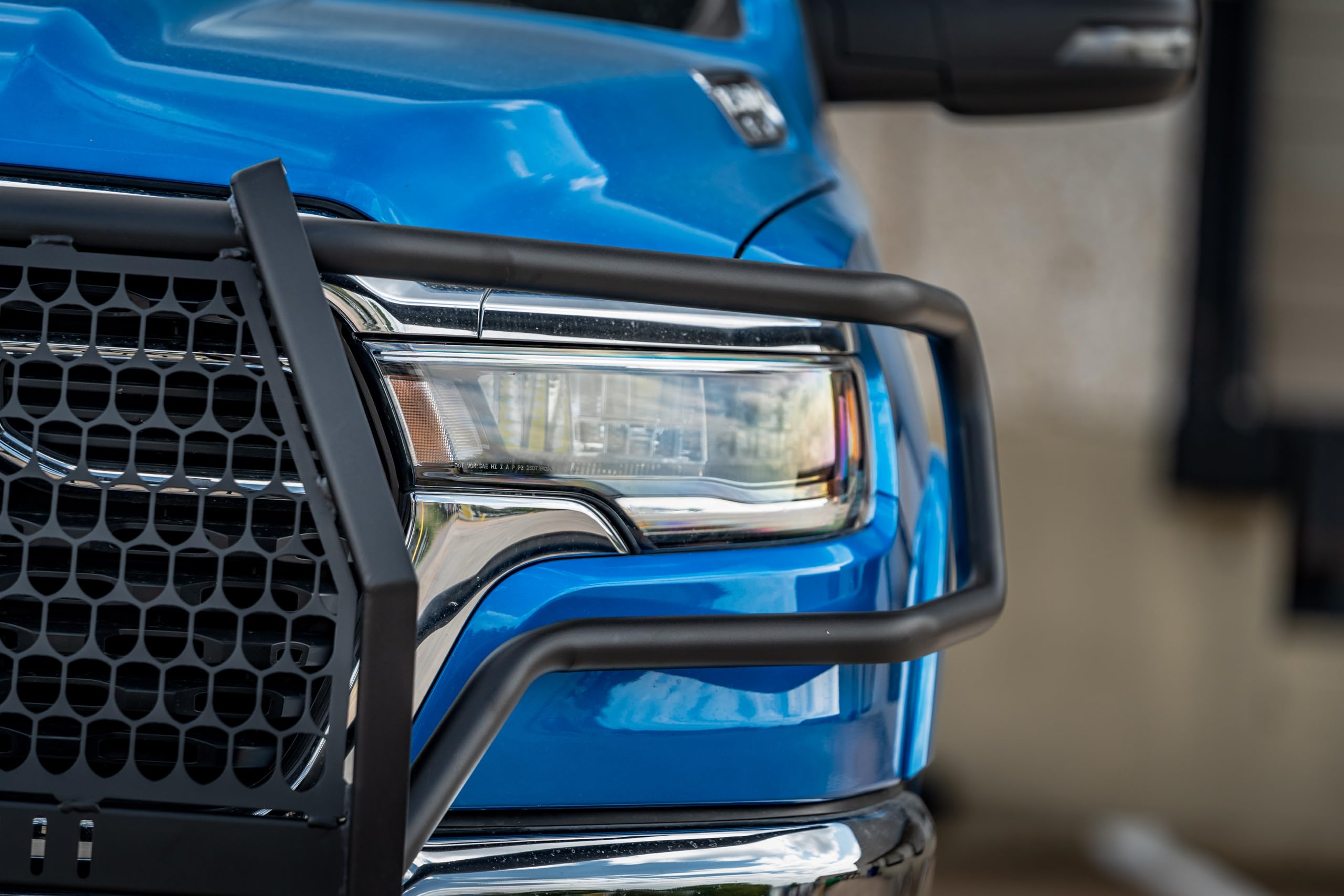 Vaquero Road Armor 4251-BRSH Front Grille Guard - Texture Black - Compatible with: 2019-2026 Dodge Ram 1500