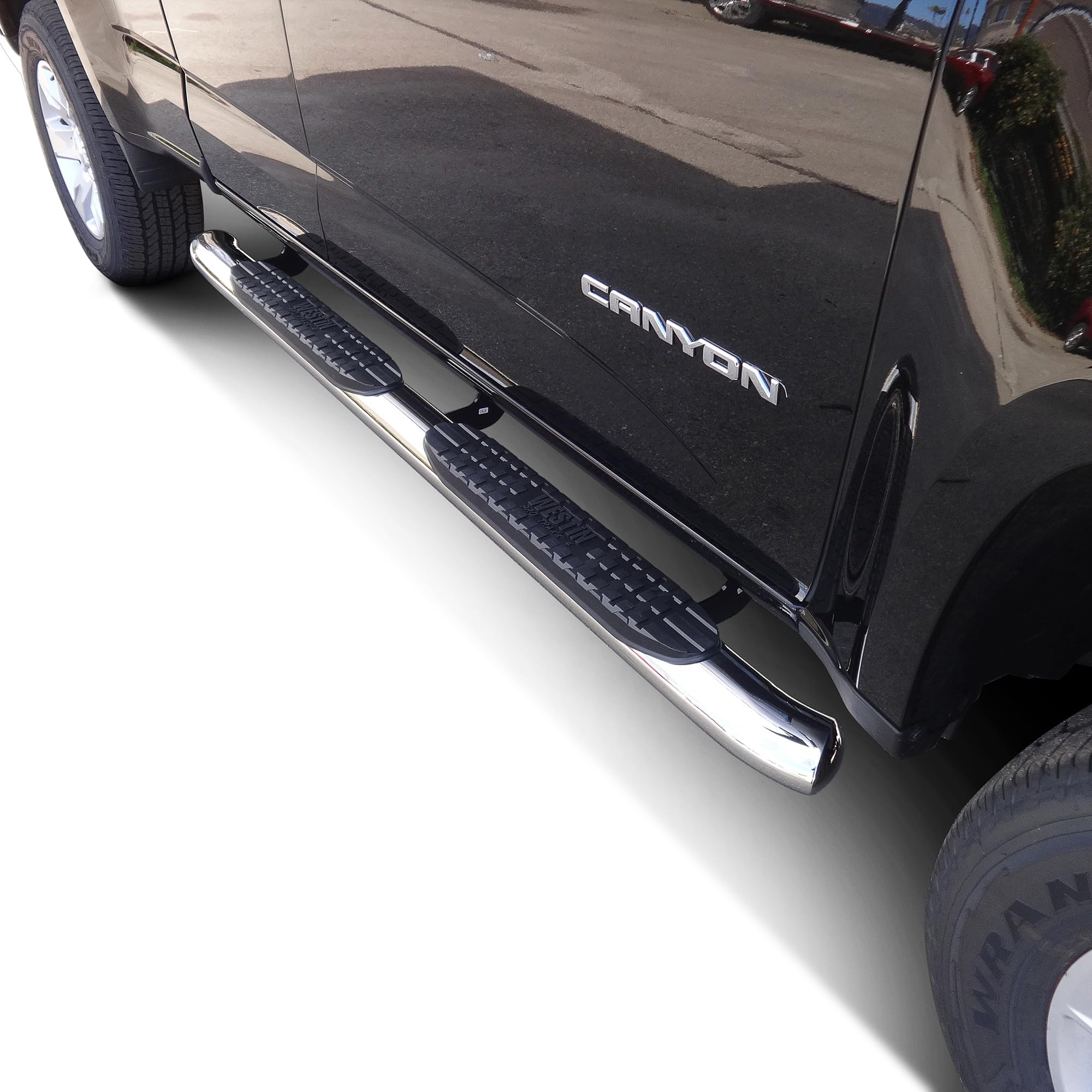 PRO TRAXX 4 Westin Oval Nerf Bars fits 2015-2022 Colorado Canyon Extended Cab Polished Pair
