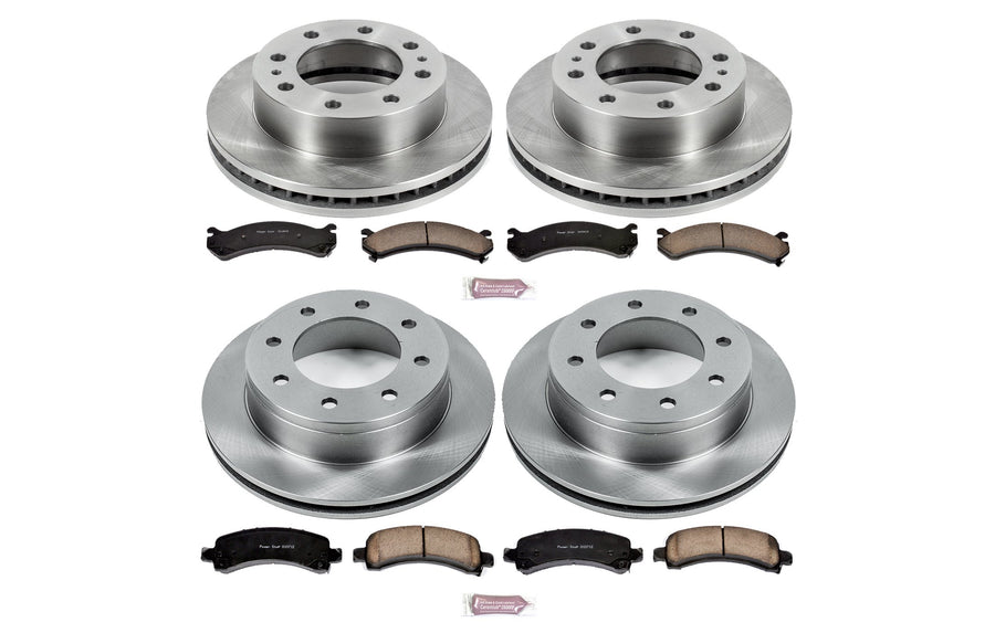Power Stop Autospecialty KOE6561 Front and Rear Replacement Brake Kit-OE Brake Rotors & Ceramic Brake Pads