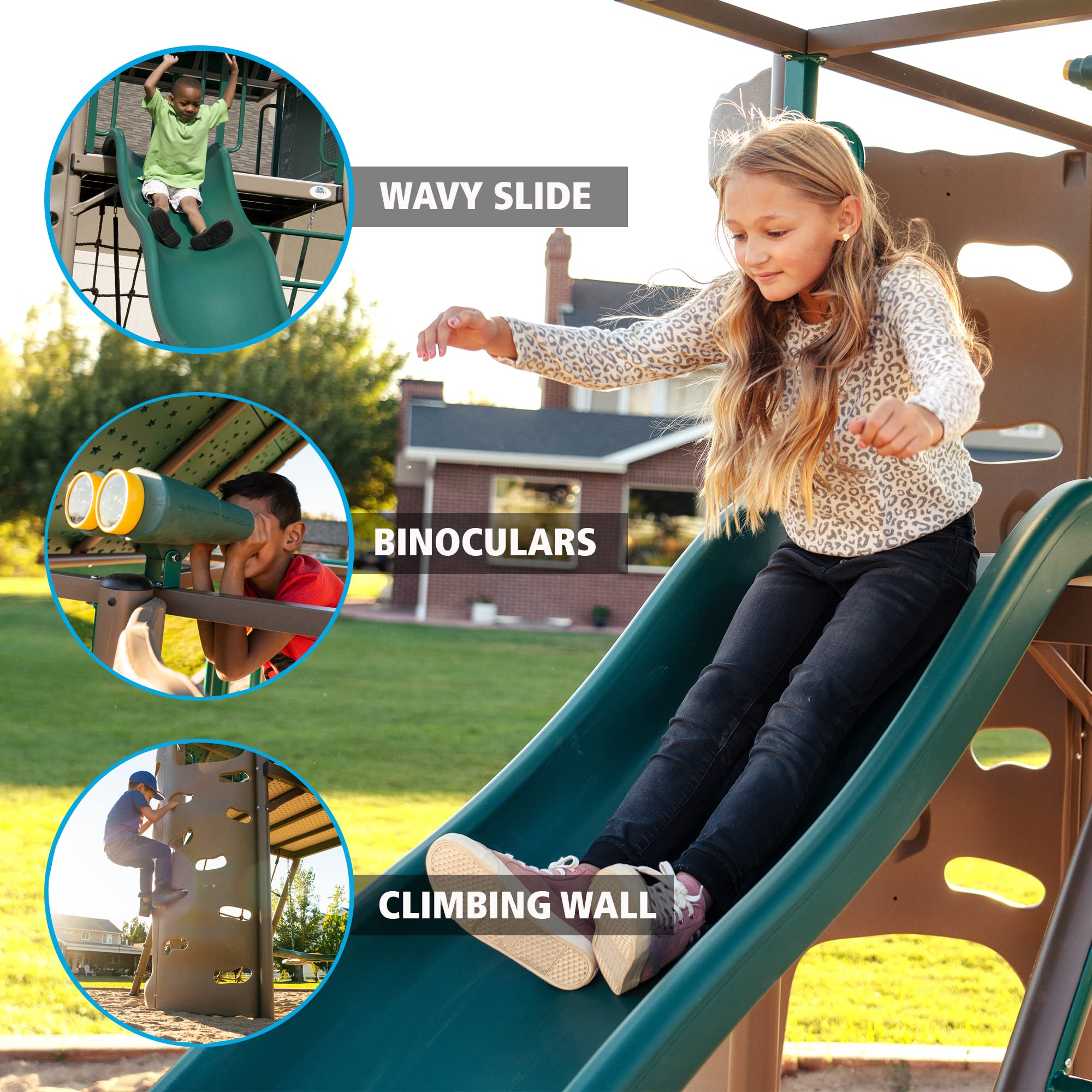 Big Stuff Lifetime Swing Set, Earthtone 91069