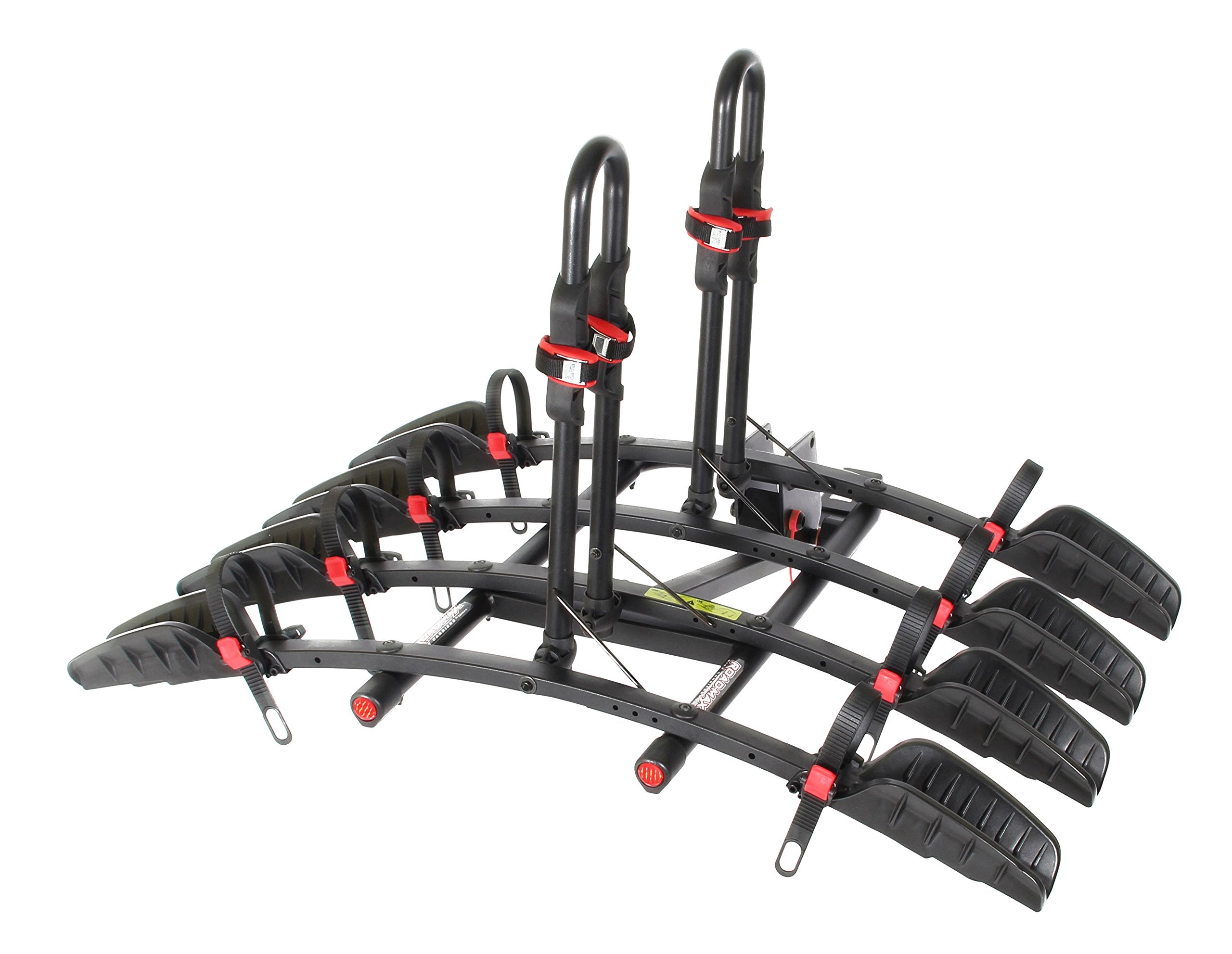 Trimax RMBR4 - Hitch Mount Tray Road-MAX - 4 Bike Rack Hitch Mount for SUV, Truck, Van - Foldable, Locking Arms, 2" Receiver - 1 Rack
