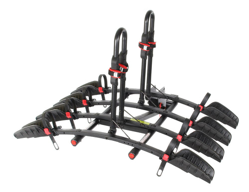 Trimax RMBR4 - Hitch Mount Tray Road-MAX - 4 Bike Rack Hitch Mount for SUV, Truck, Van - Foldable, Locking Arms, 2" Receiver - 1 Rack