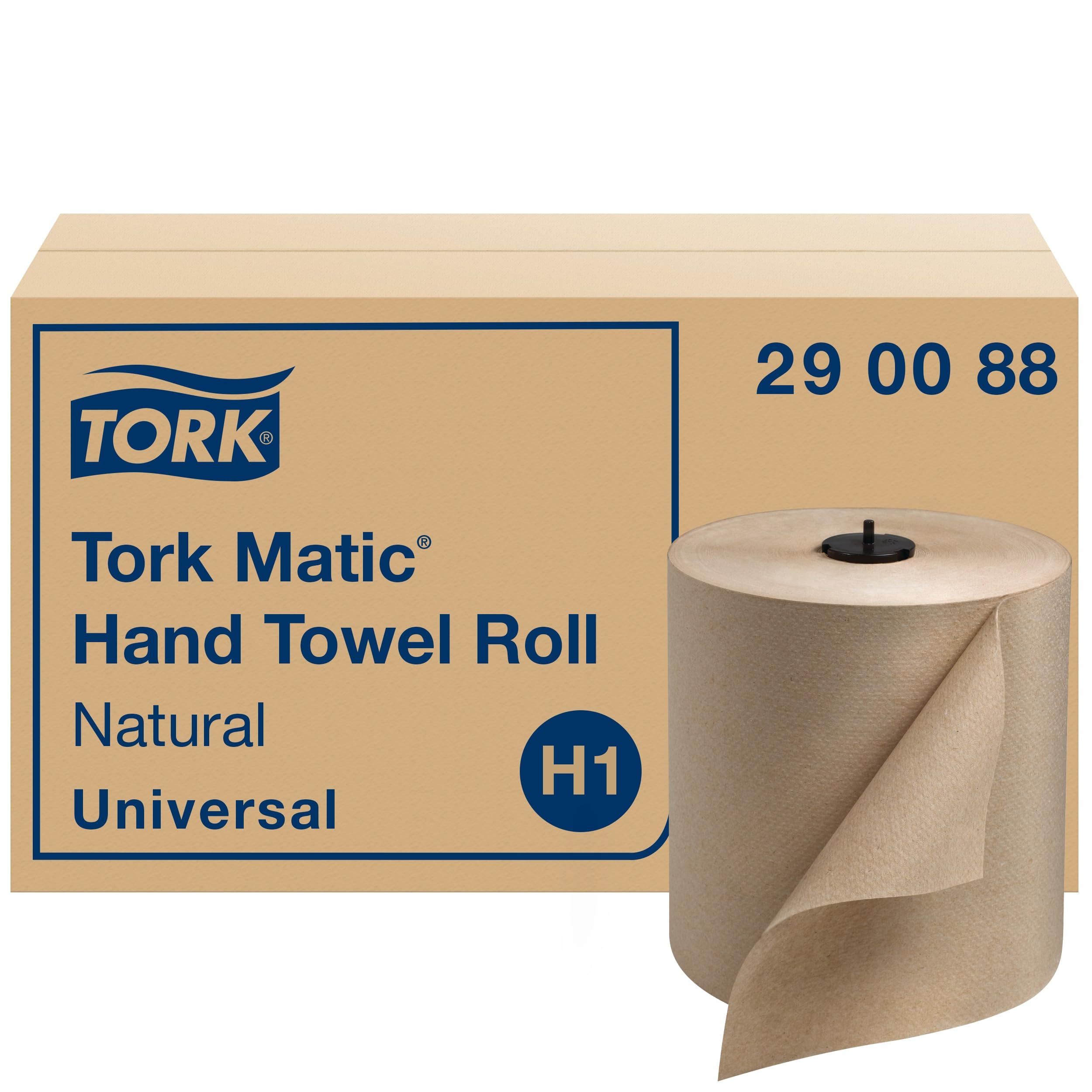 Matic Tork Paper Hand Towel Roll Natural H1, Universal, 100% Recycled Fiber, 6 Rolls x 700 ft, 290088
