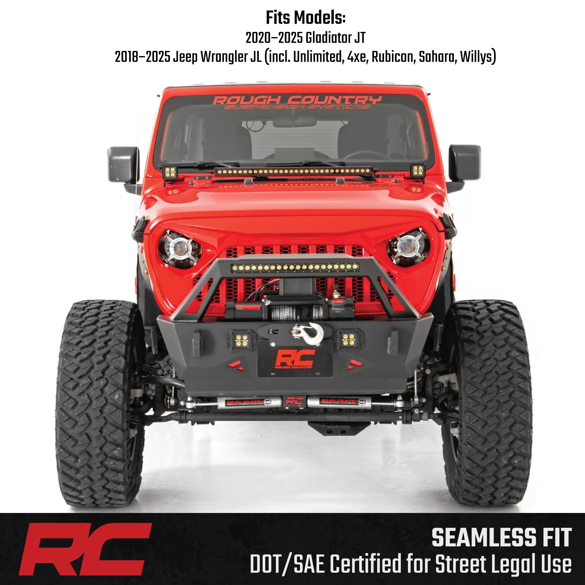 Rough Country 9" Round LED Headlights for 18-24 Jeep JL/JLU/Gladiator - RCH5100