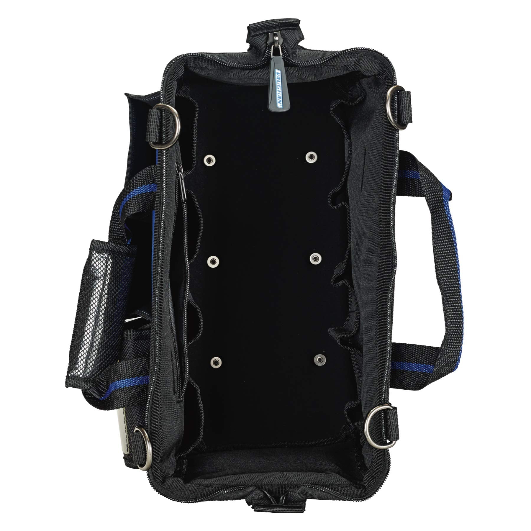 Vaughan 9 Pocket 13 in. Wide Mouth Tool Bag 8 Tool Loops 1200D - 240156,Blue