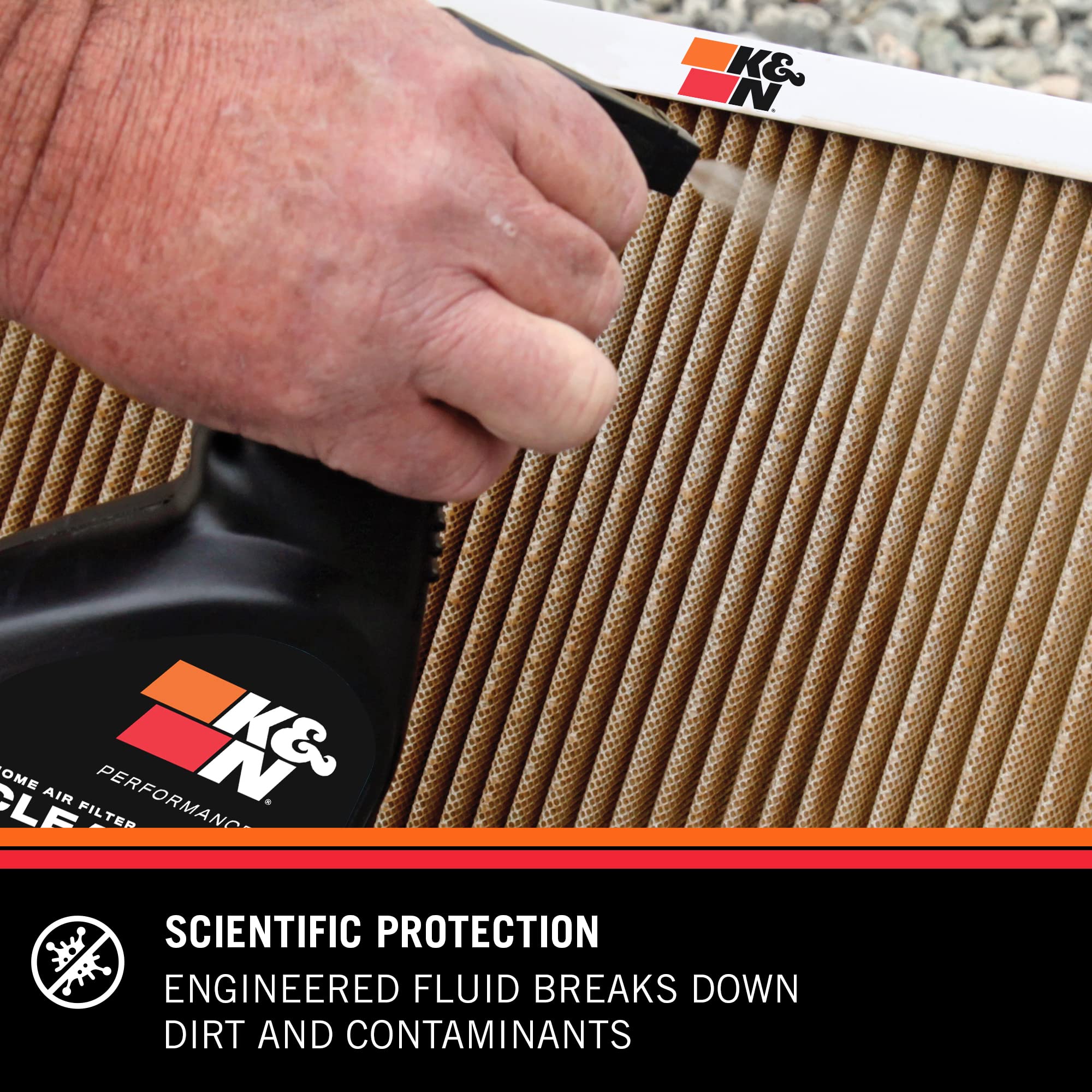 HVAC Filter Cleaner K&N: 32 Oz Spray Bottle Filter Cleaner and Refresher; Restores Performance K&N Home Air Filter; 99-6010