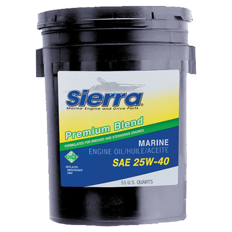 Sierra International 25W-40 Sierra 18-9400-7 Premium Blend Engine Oil - 55 Gallon