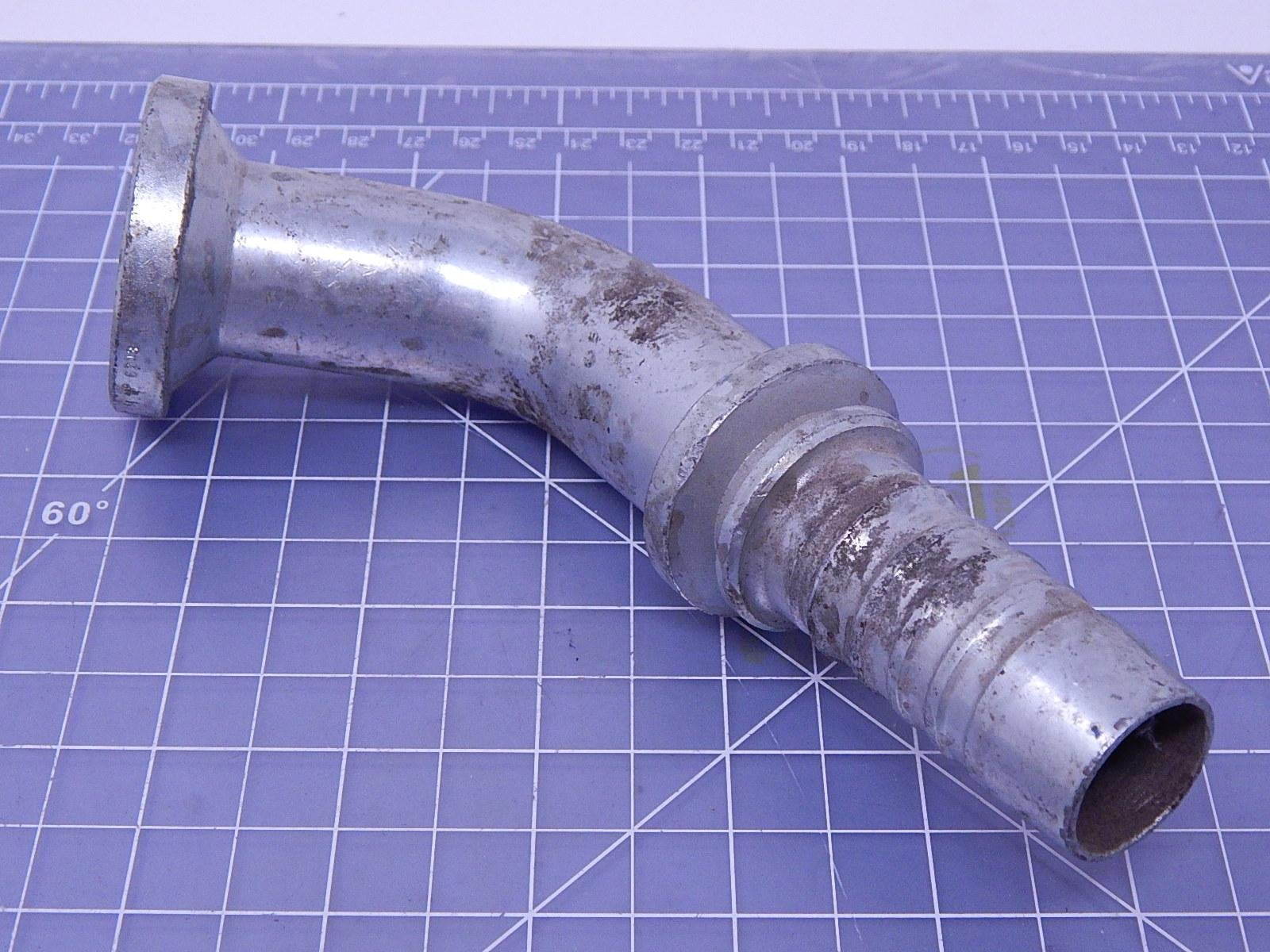 Gates GlobalSpiral 16GS-20FL60M Couplings, Code 61 O-Ring Flange, Zinc Plated Carbon Steel, 6.18", 60° Bent Tube, 1" ID