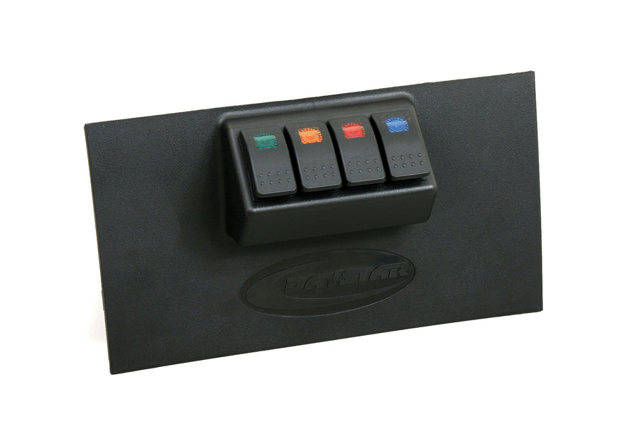 Jeep JK Wrangler Daystar Lower switch panel that will accommodate 1 to 4 rocker style switches, fits 2007 to 2010 2/4WD, KJ71030, Made in America, Black