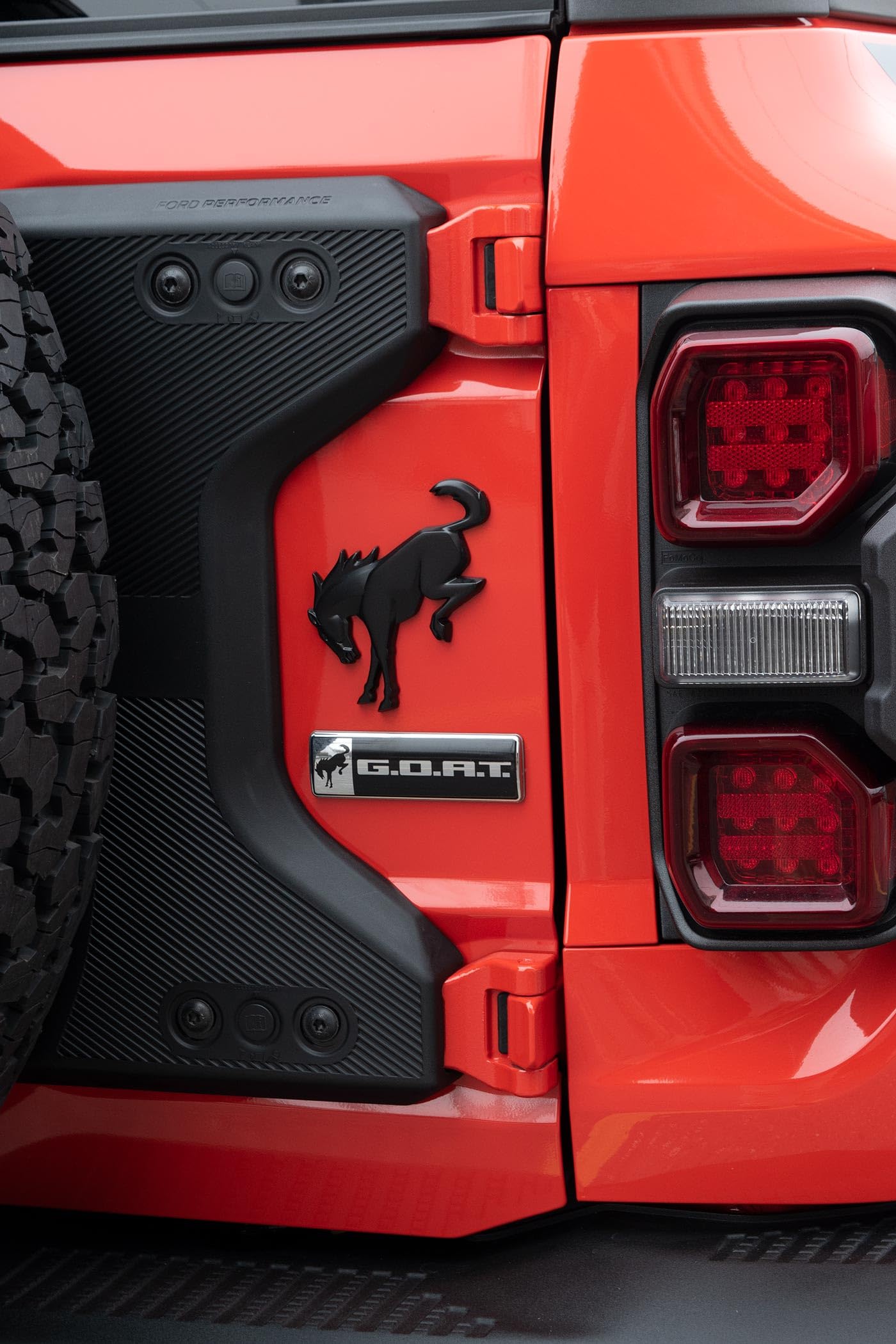 Ford Performance 4.5" Chrome & Black Goat Emblem M-1447-GOAT for 2021-2025 Bronco