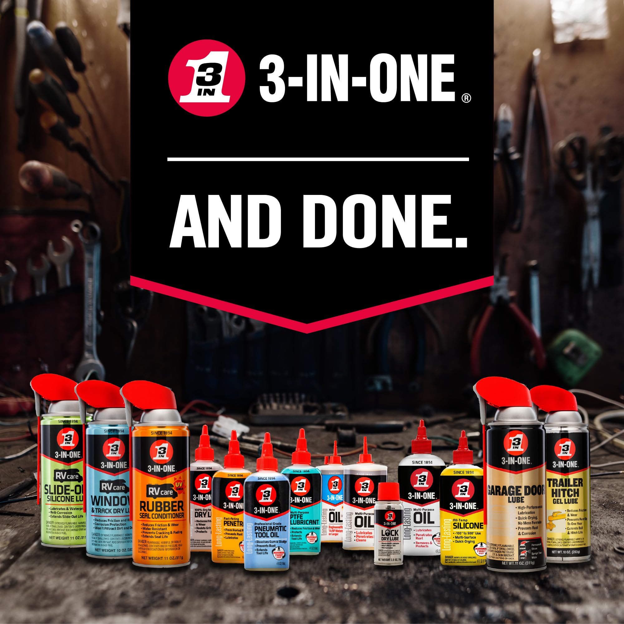 Lock 3-IN-ONE Dry Lube, 2.5 OZ