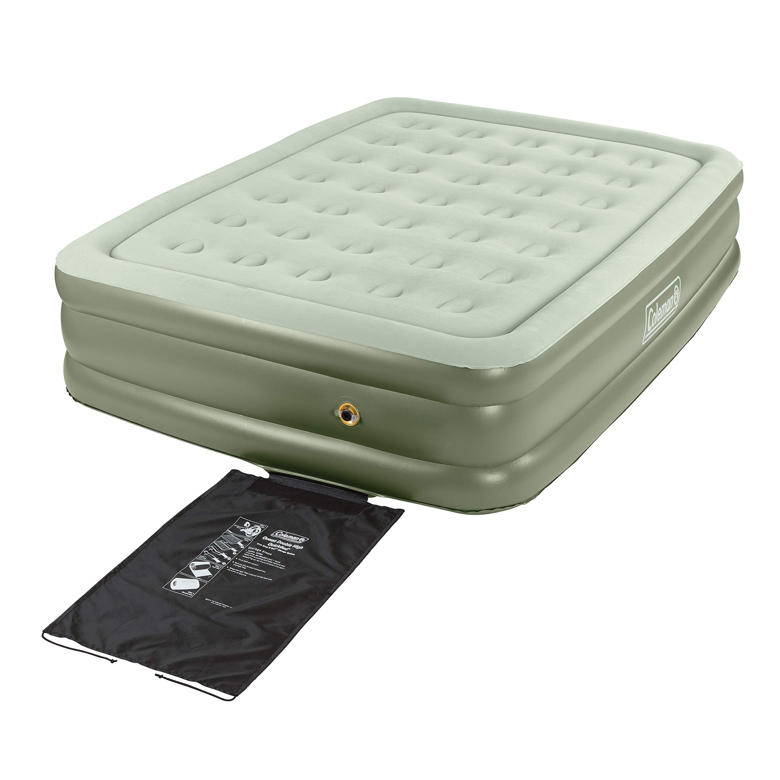 Coleman SupportRest Air Mattress | Double-High Air Bed for Indoor or Outdoor Use , Green