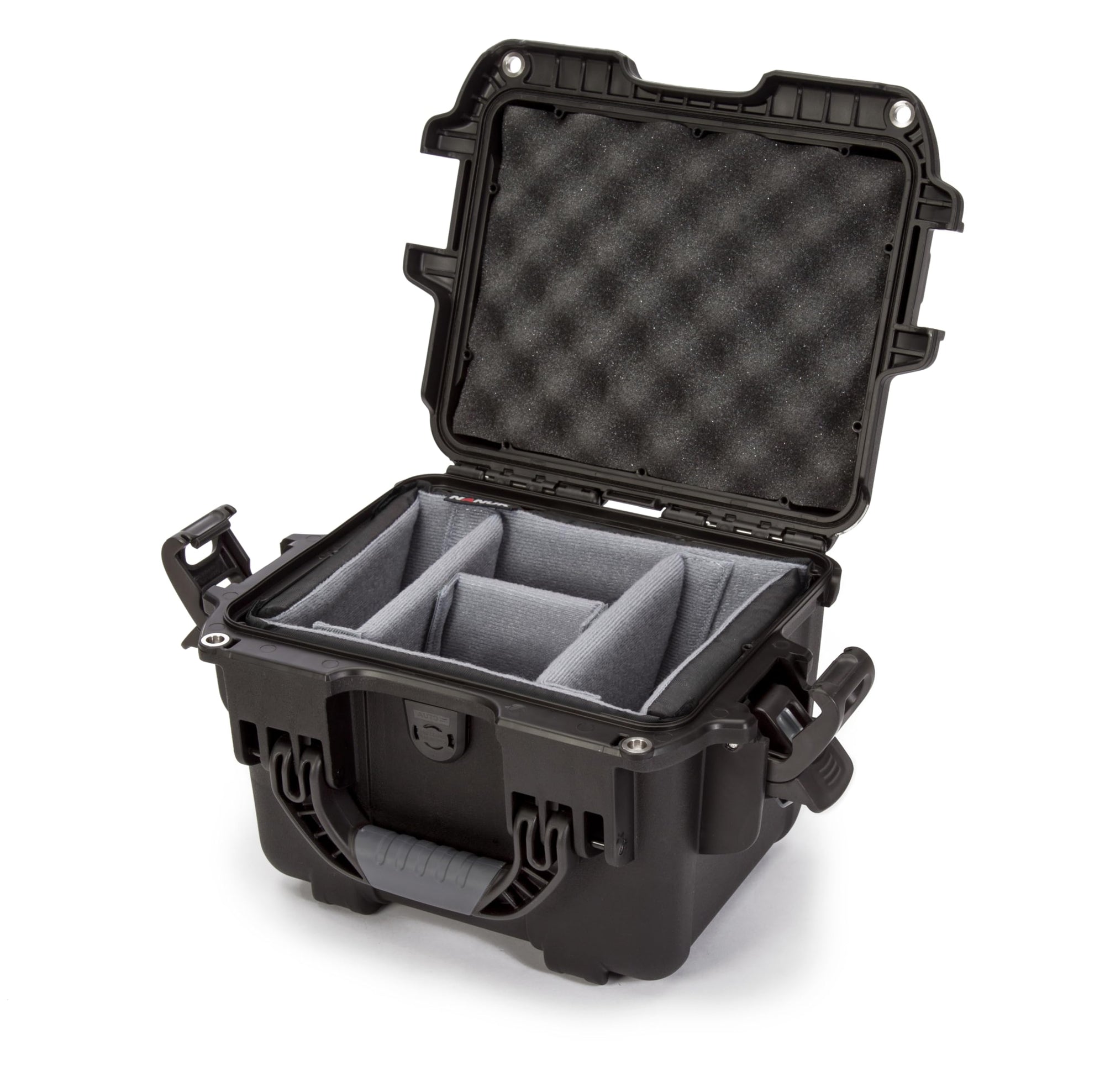 Black Nanuk 908 Waterproof Hard Case with Padded Dividers