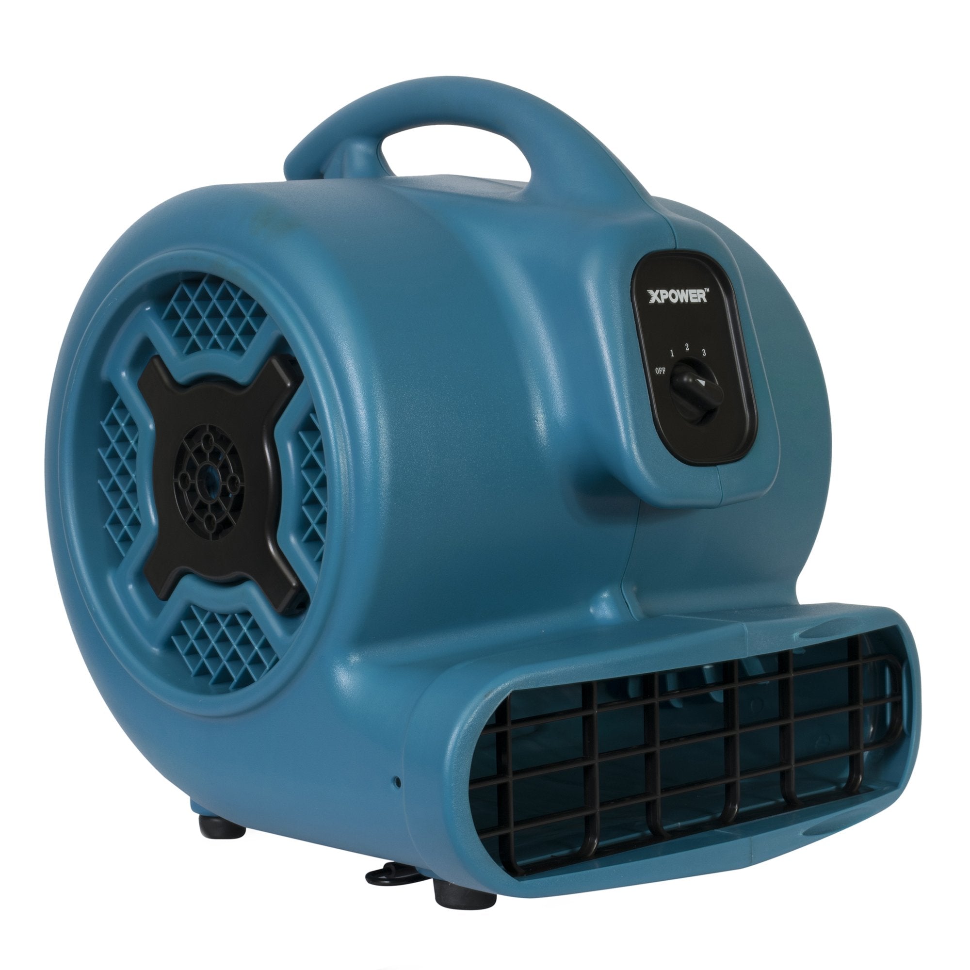 XPOWER 1 HP X-830 Pro 3600 CFM Centrifugal Air Mover, Carpet Dryer, Floor Fan, Blower, for Water Damage Restoration, Janitorial, Plumbing, Home Use Blue