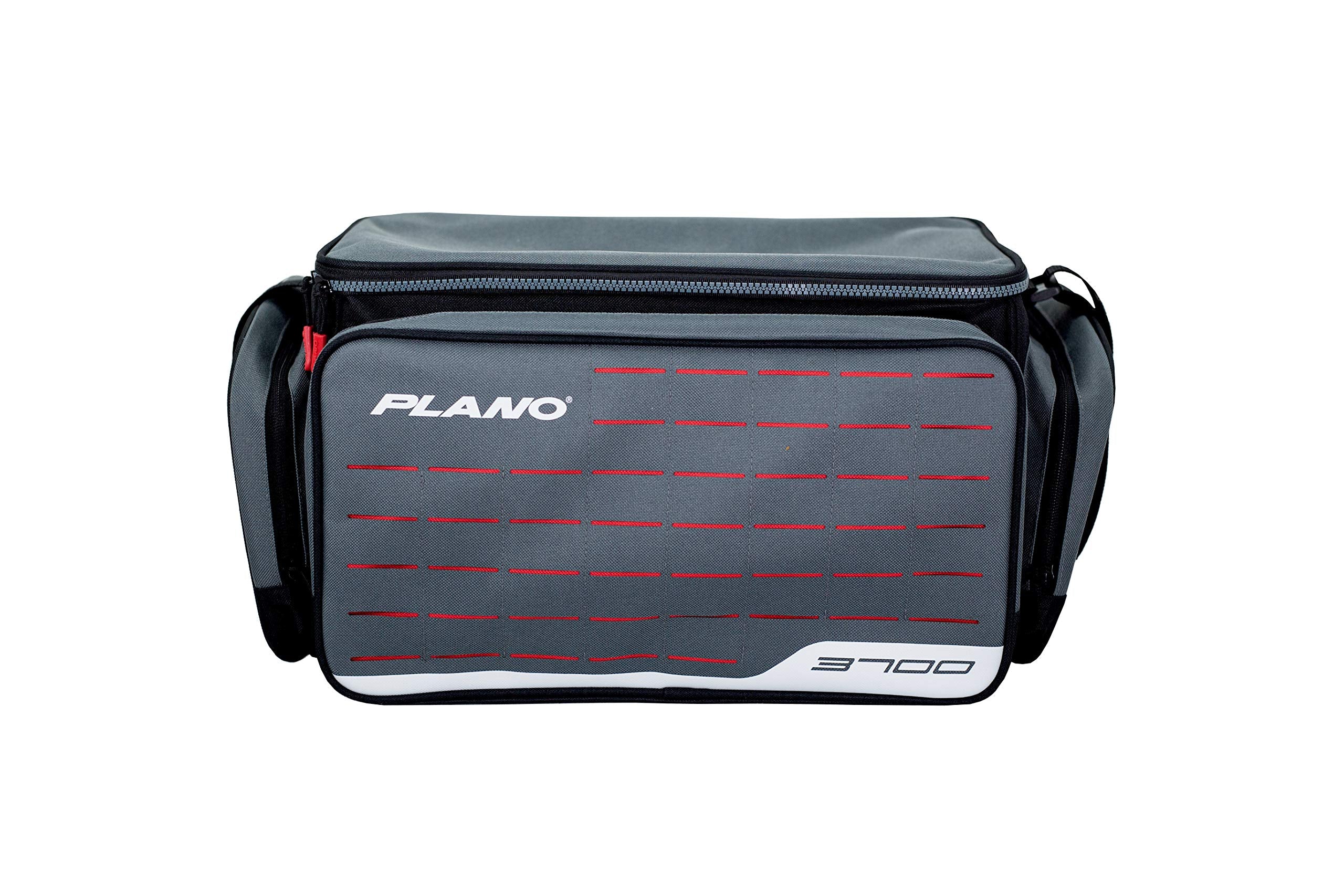 Plano 3700 Weekend Series Tackle Case, Large, Gray Fabric, Includes 2 Stowaway Utility Storage Boxes for Fishing Baits & Lures, Premium Soft Fishing Storage