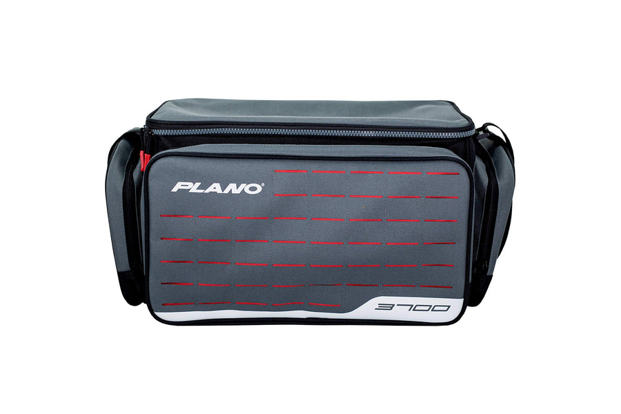Plano 3700 Weekend Series Tackle Case, Large, Gray Fabric, Includes 2 Stowaway Utility Storage Boxes for Fishing Baits & Lures, Premium Soft Fishing Storage