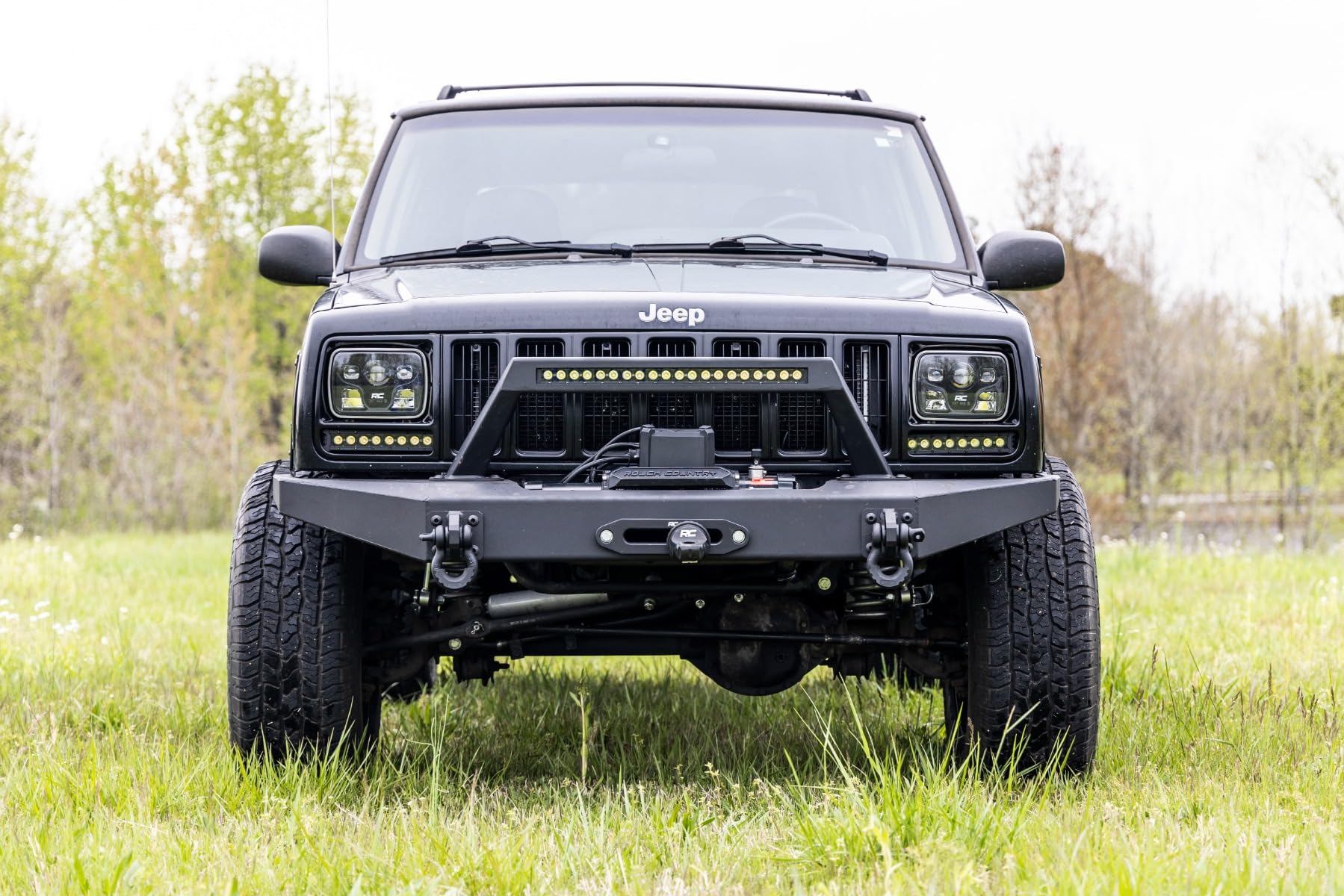 Black Series Rough Country 8" Single Row CREE LED Light Bar | Pair - 70728BL