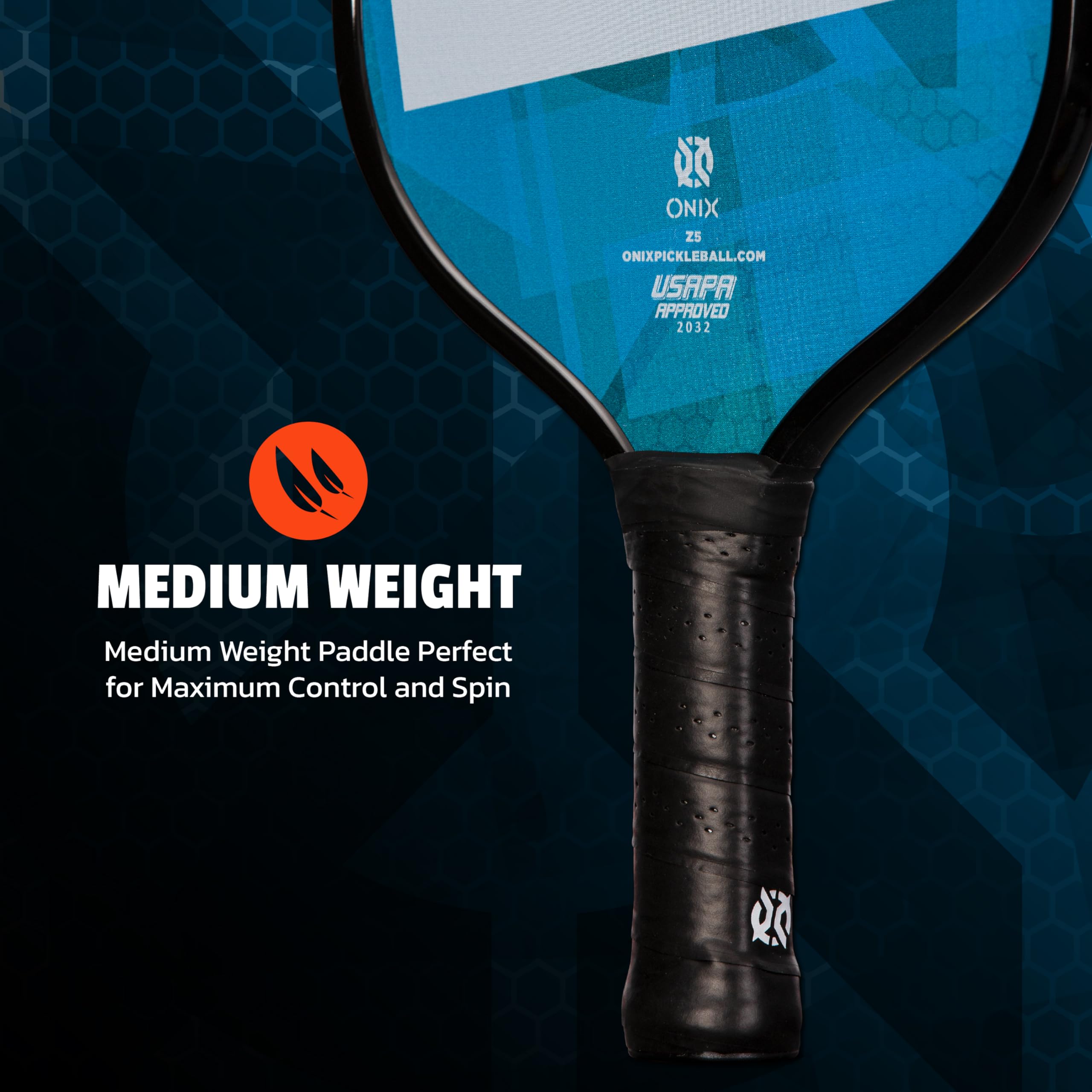 Graphite ONIX MOD Z5 Graphite Carbon Fiber Pickleball Paddles with Cushion Comfort Pickleball Paddle Grip - USA Pickleball Approved