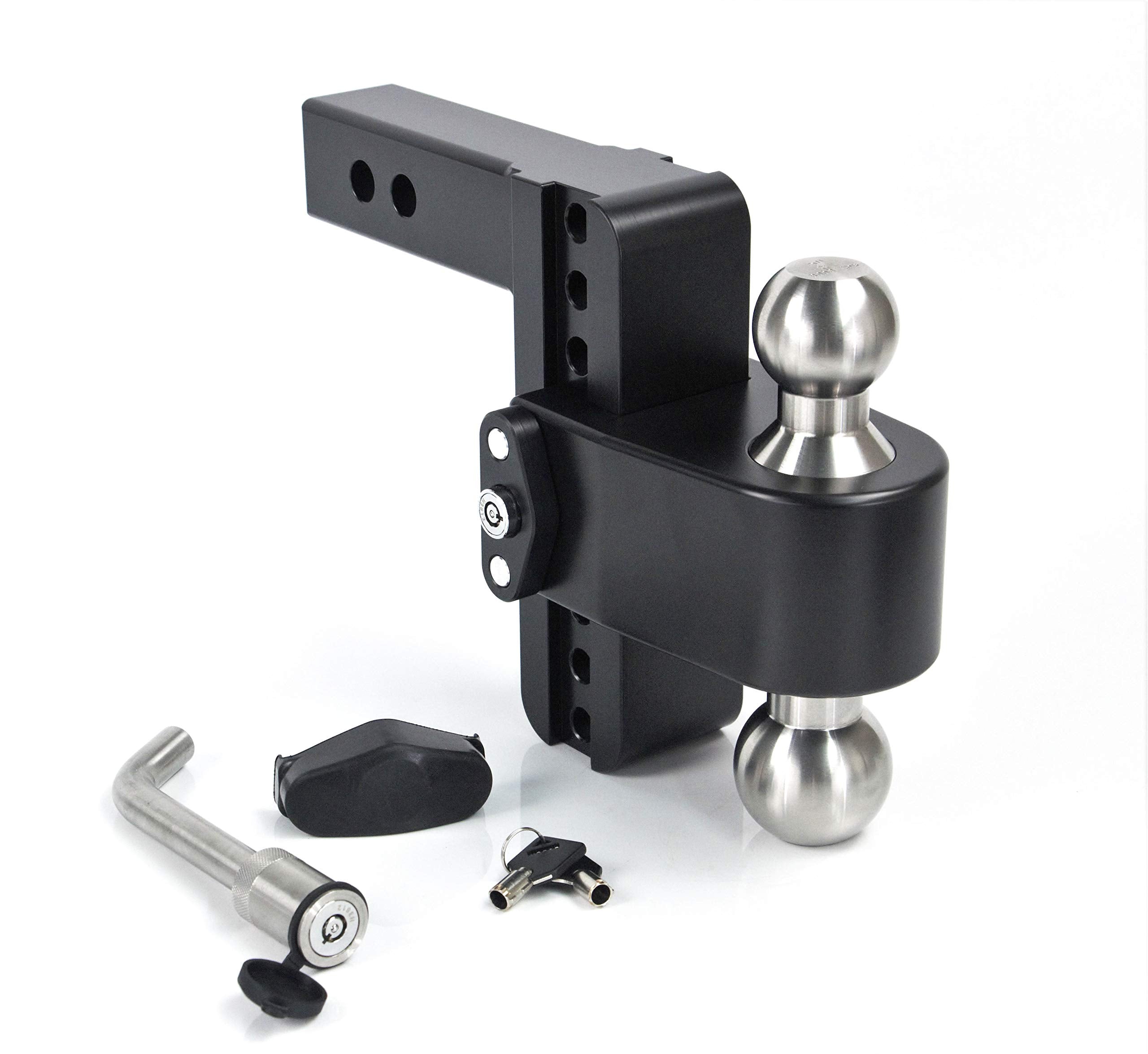 Drop Hitch Receiver Weigh Safe LTB6-2-KA-CER-BLA: 2 Inches Adjustable, Black