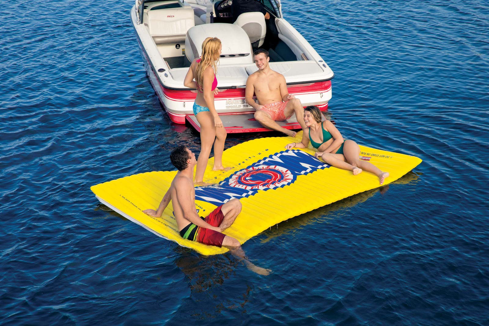 Inflatable Water Walkway Wow Sports, Inflatable Water Mat Pool Float, Ideal for Kids and Adults, 10 x 6 Feet