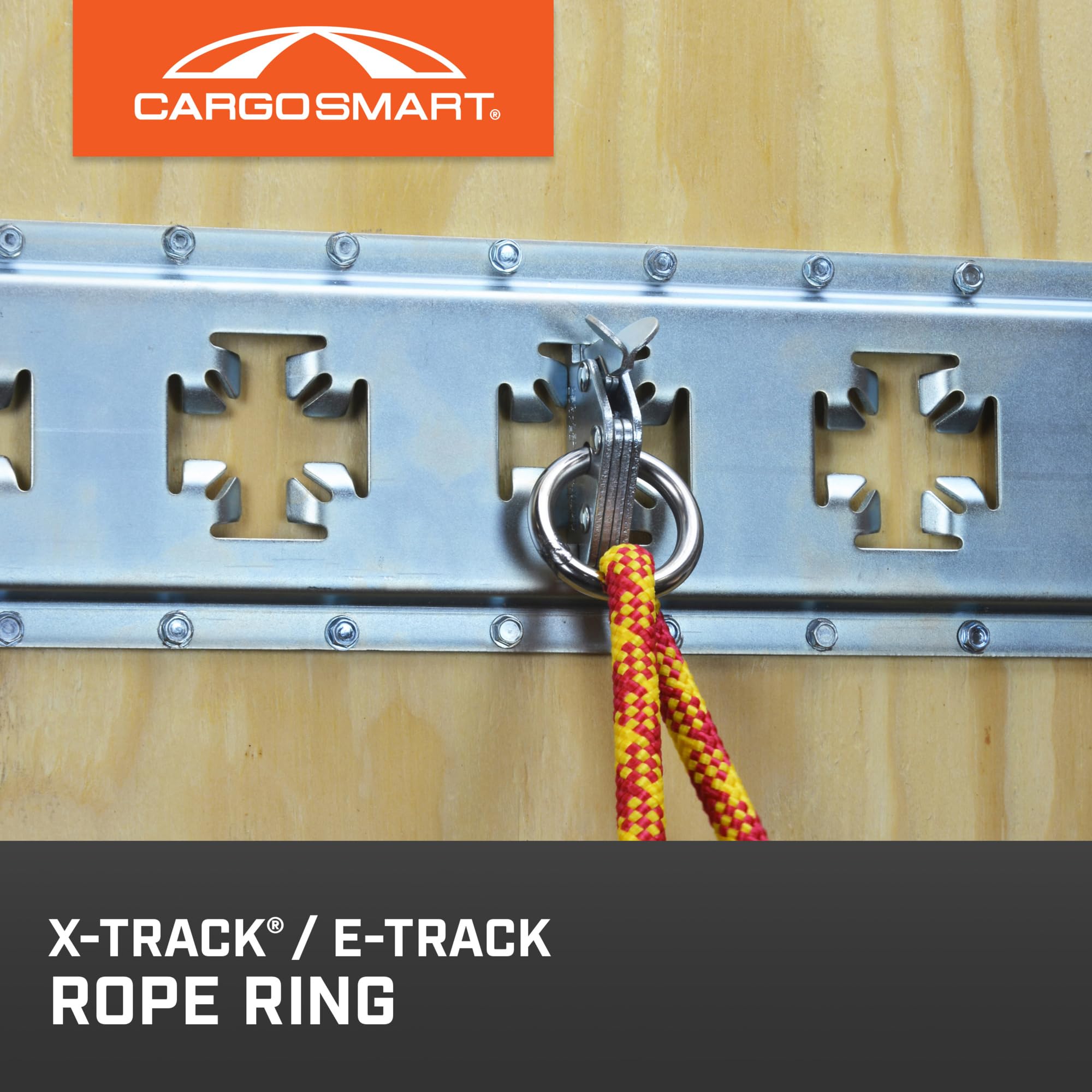 X-Track/E-Track Fitting Rope Ring - Zinc Plated, 6,000 lbs 1 Pk