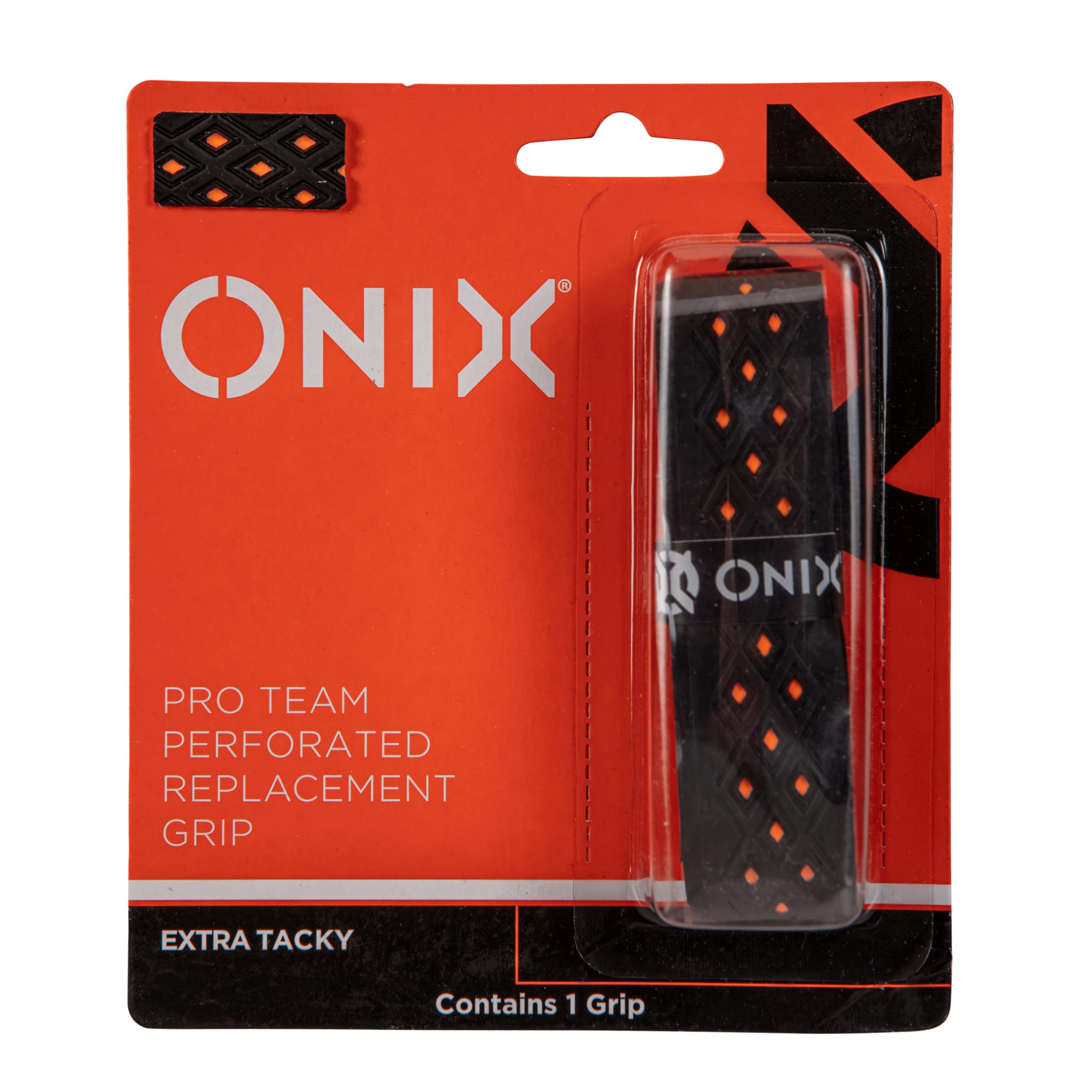 Onix Pro Team Pickleball Perforated Replacement Grip — Black/Orange