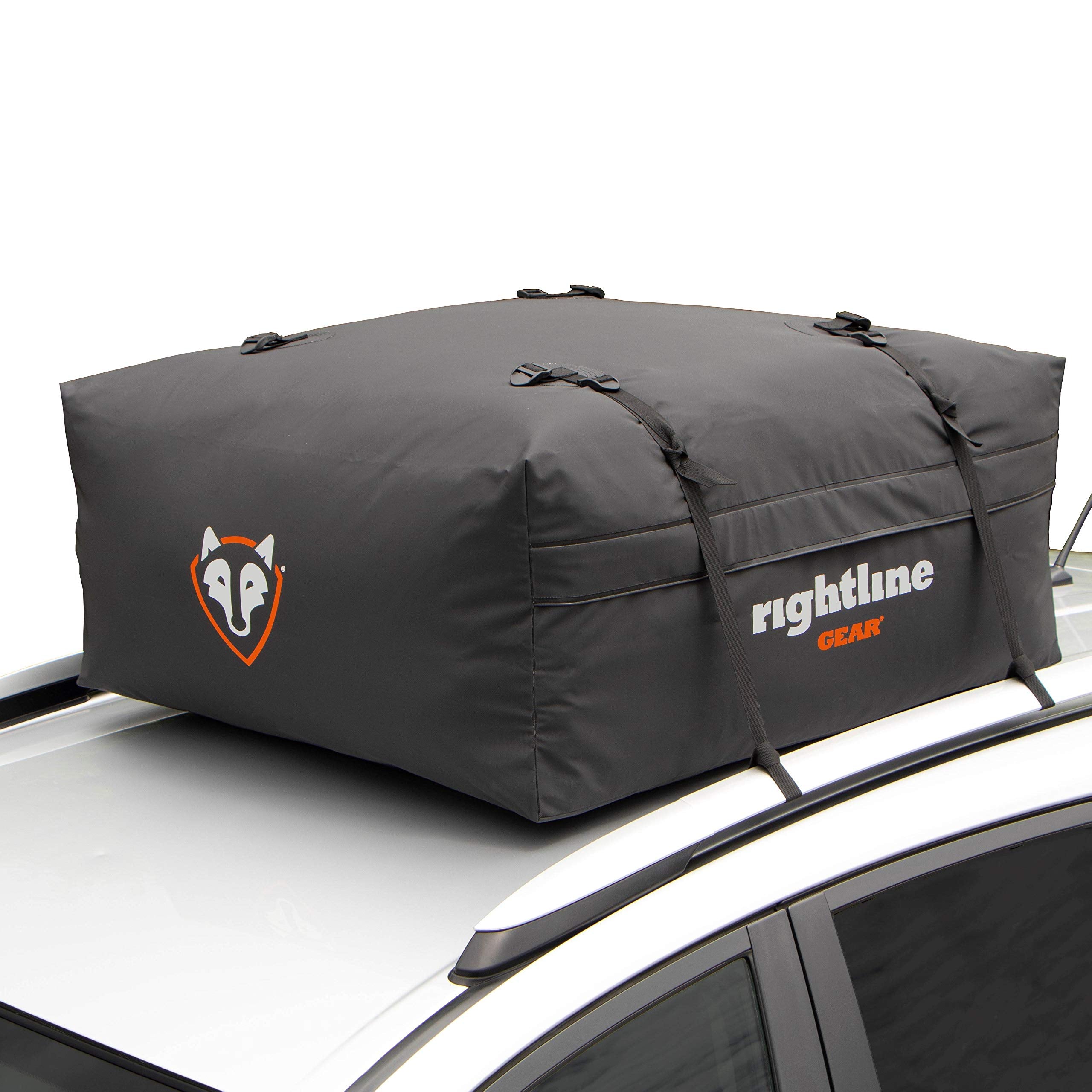 Rightline Gear Weatherproof Range Jr Rooftop Cargo Carrier for Top of Vehicle, Attaches With or Without Roof Rack, 10 Cubic Feet, Black
