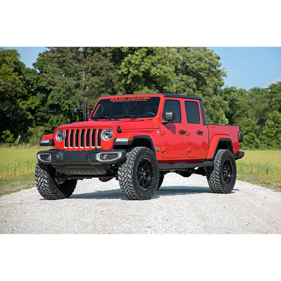 3.5" Lift Kit Rough Country with V2 Monotube Shocks for Jeep Gladiator JT (2024-2025) - OEM Tuned Coil Springs, Fits up to 37" Tires