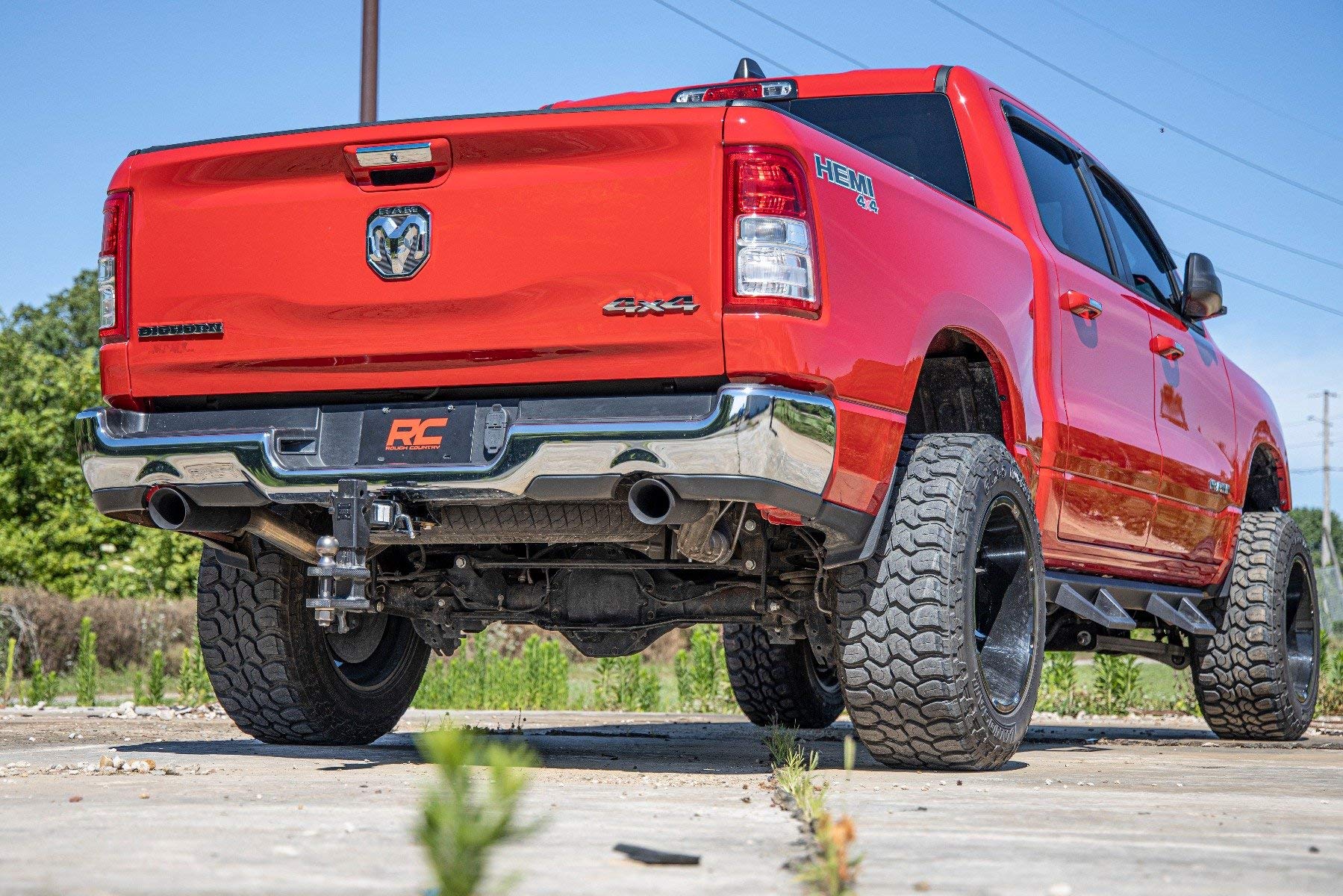Dual Rough Country Cat-Back Exhaust for 19-24 Ram 1500 2WD/4WD | 5.7L - 96013