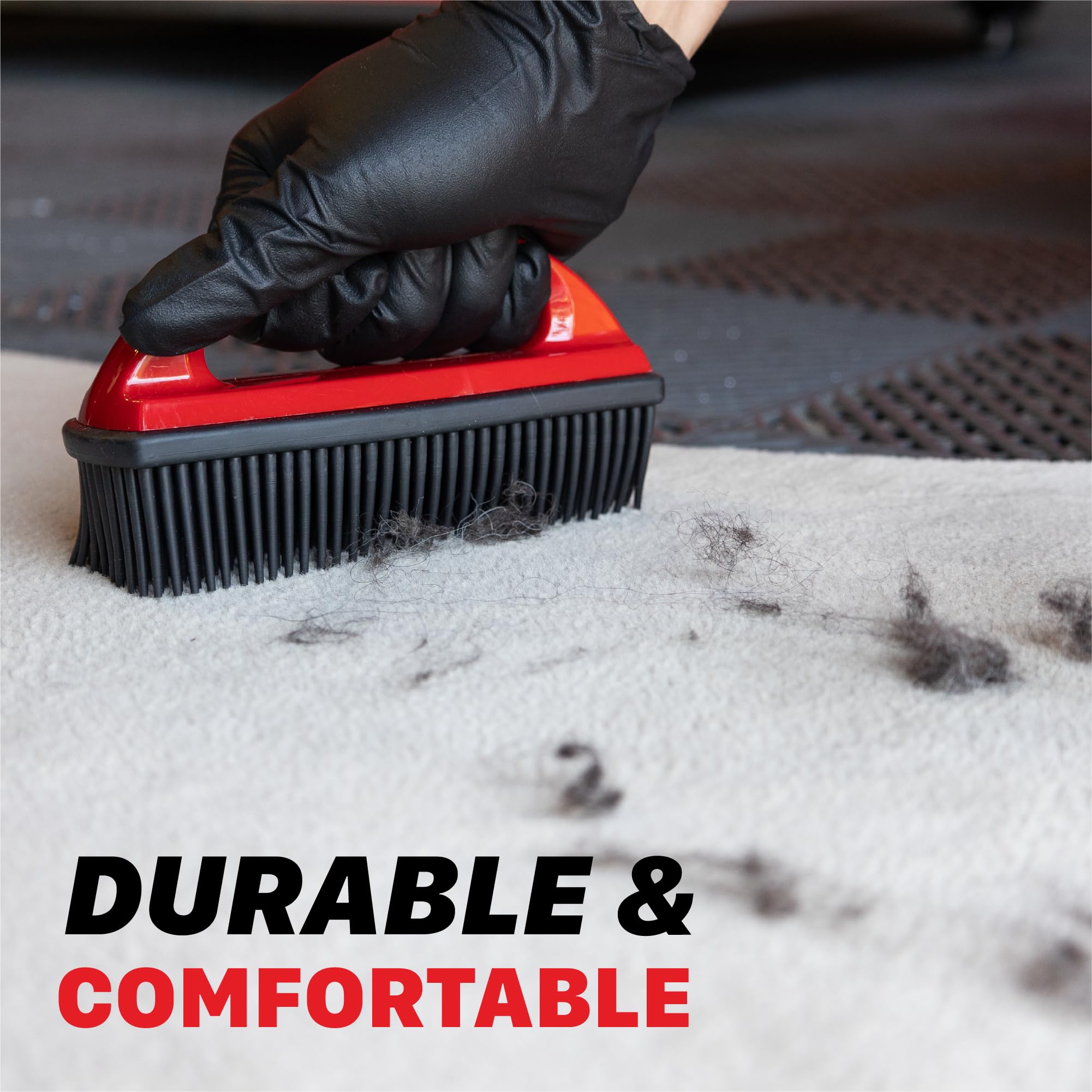 Maxshine Carpet Universal Car Lint & Hair Removal Brush - Electrostatic Rubber Bristles - Efficiently Removes Pet Hair from Dogs, Cats & Other Interiors & Carpets - Easy-to-Clean