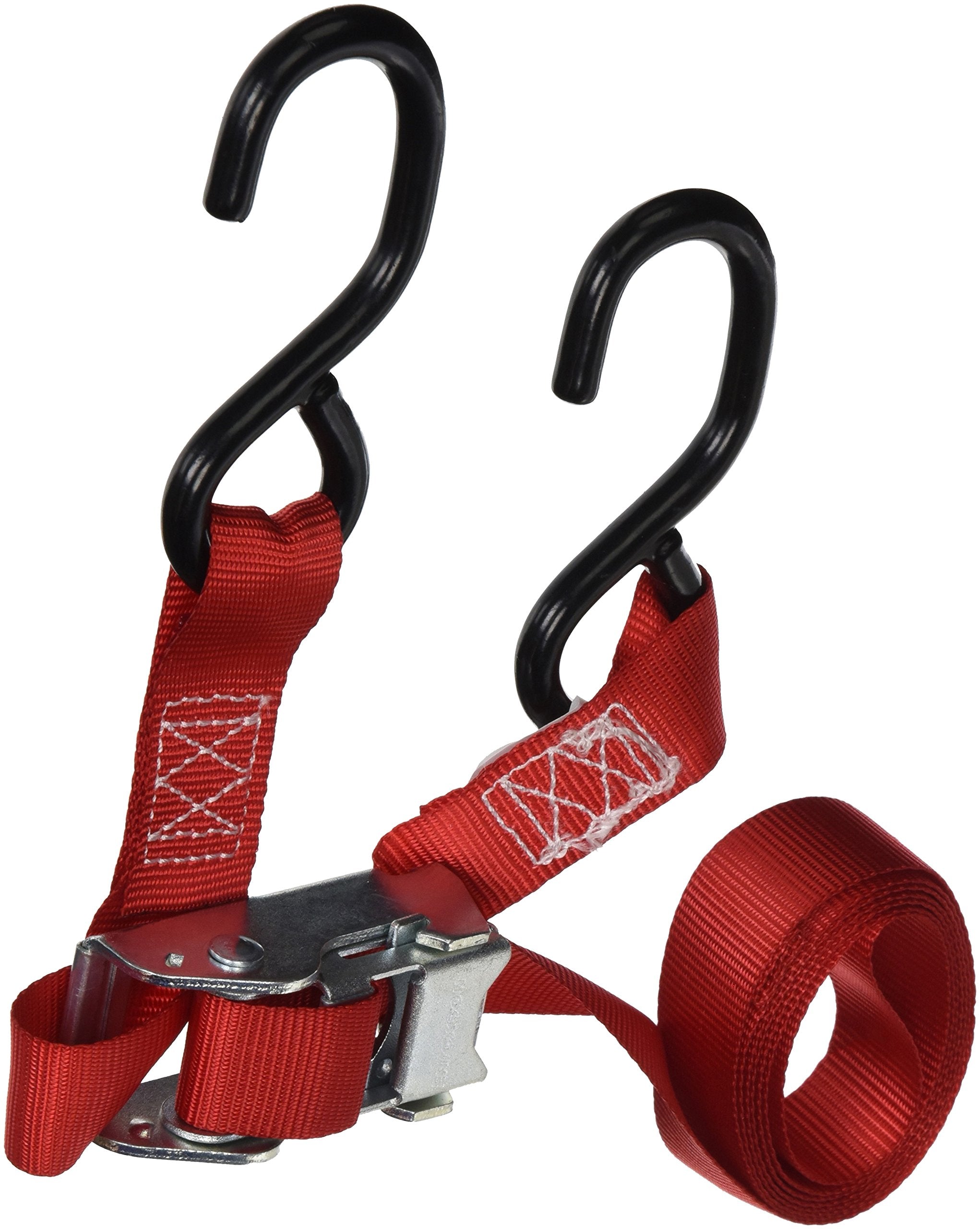 Motorcycle/ATV Strap Erickson 05712 with Over-Center Locking Buckle Tie-Down Strap, 2 Pack (1" x 6' Long, 1200lb Load Capacity)