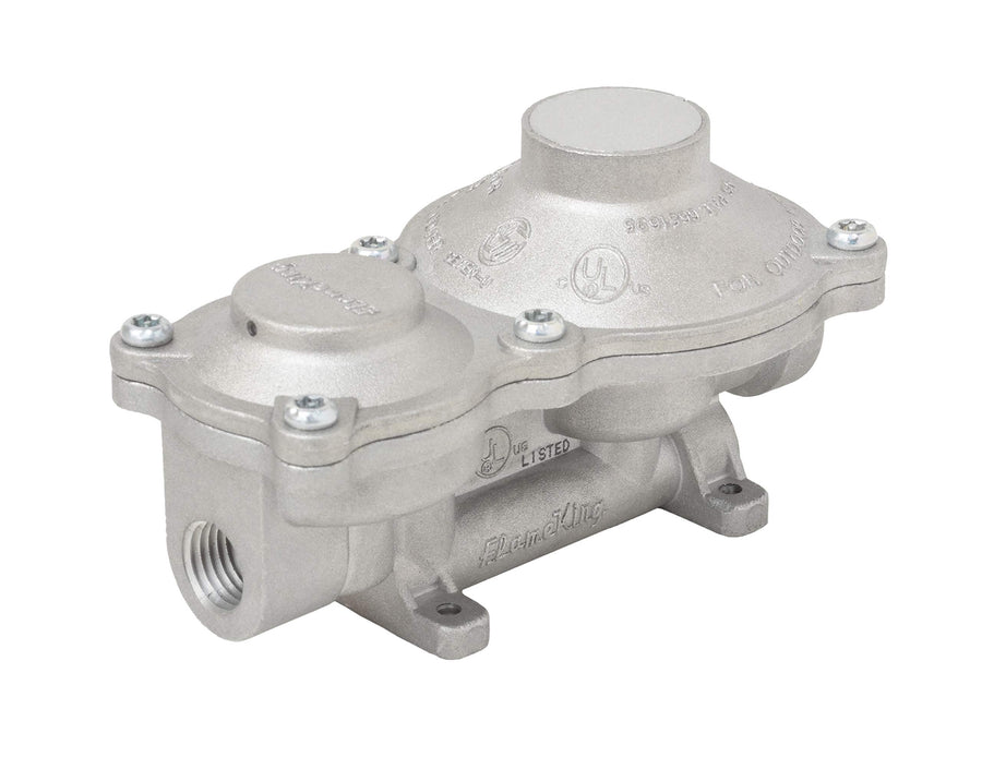 160,000 BTU Flame King Vertical Mounted 2-Stage Propane LP Regulator for RVs, Vans, Trailers, Campers, 100LB Tanks, ASME Tanks, Generators
