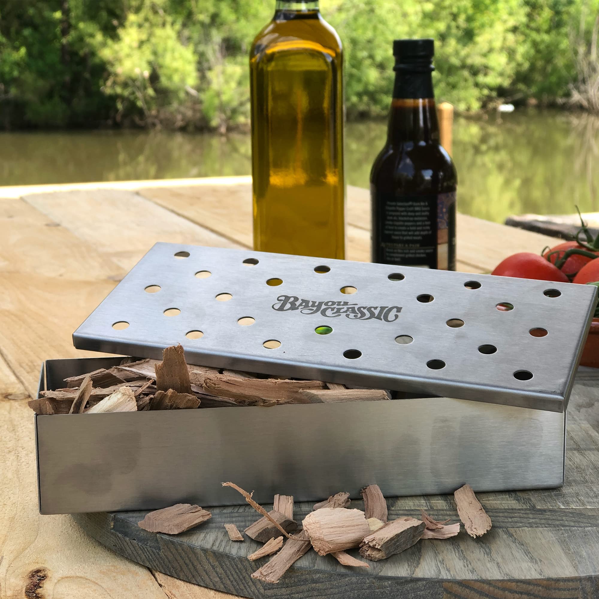 Bayou Classic 500-711 Smoker Box Stainless Perfect For Adding Smoke To Any Grill