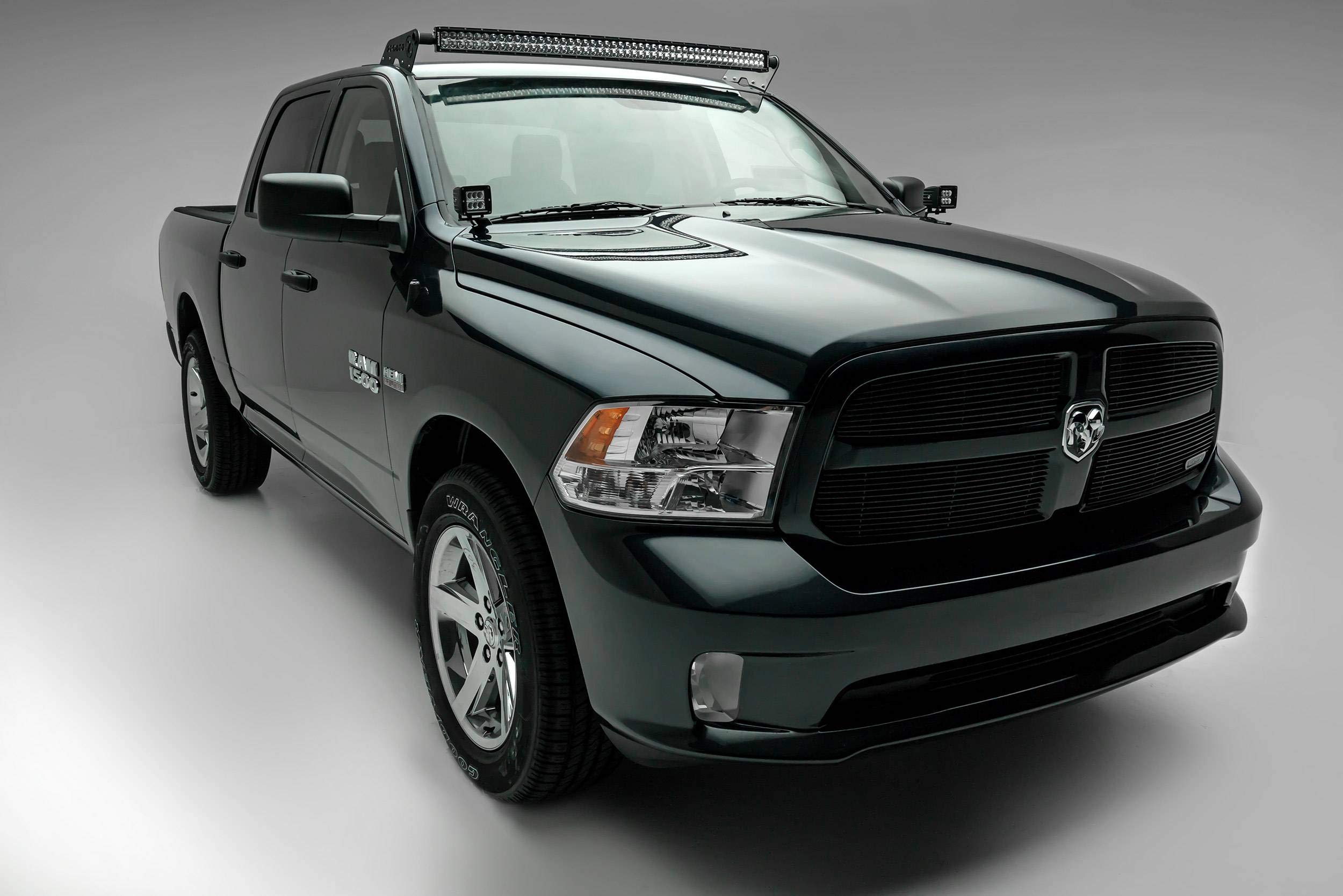ZROADZ LED Mounting Bracket Front Roof - Compatible w/ 2009-2018 Dodge Ram - to Mount (1) 50 Inch ZROADZ or similar style Curved LED Light Bar (Not Included) - PN #Z334521