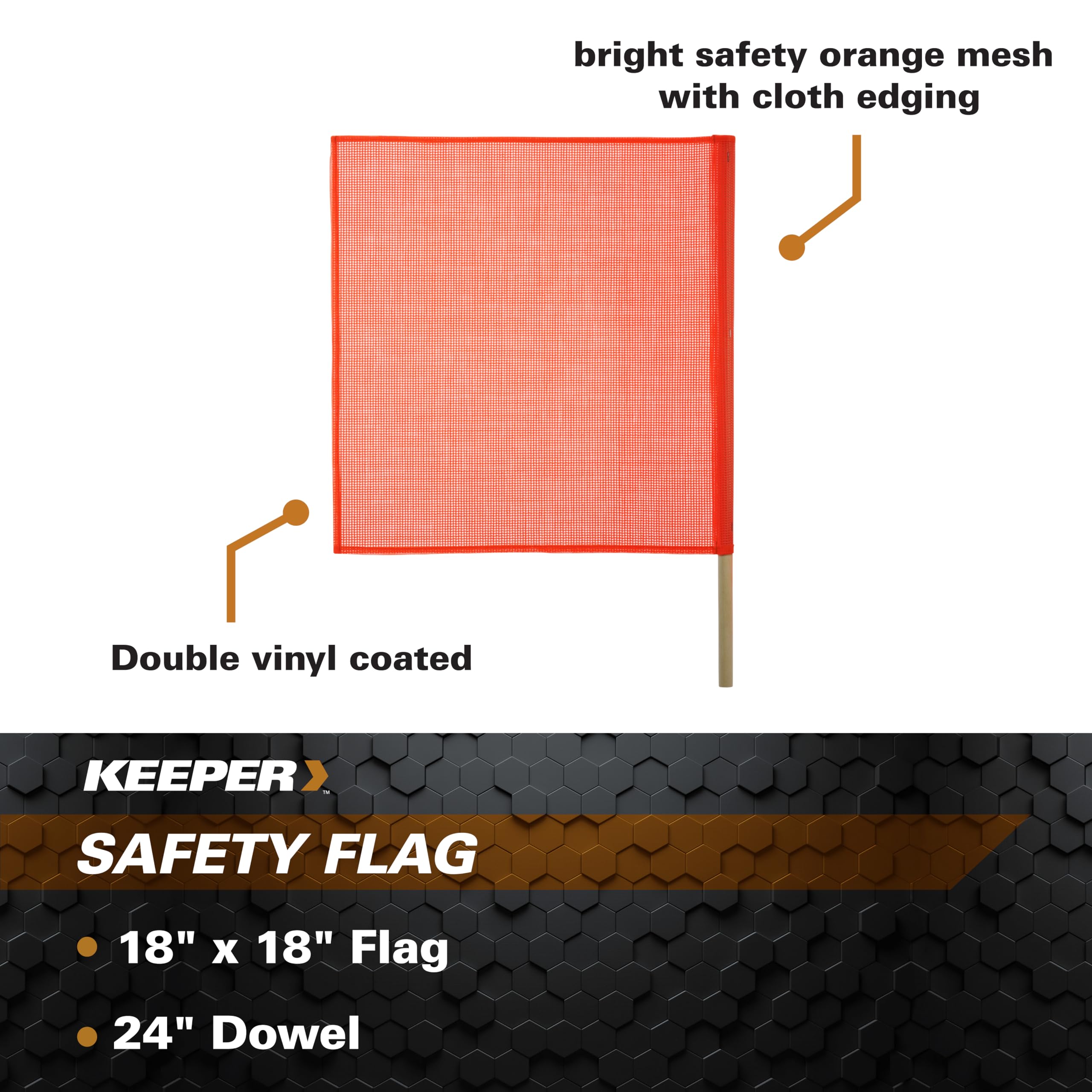 18" x 18" Safety Flag Keeper with Wooden Dowel