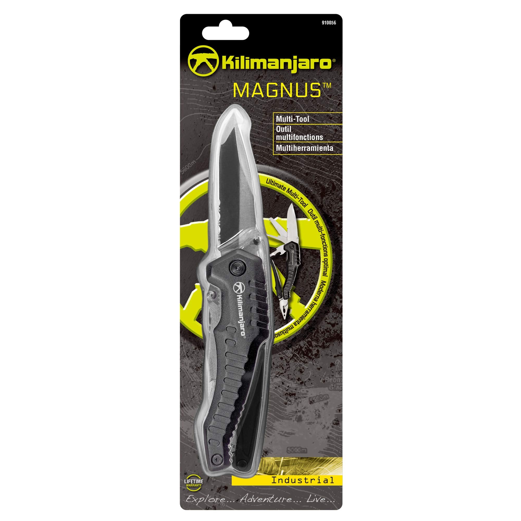 Magnus Multifunction Kilimanjaro Multi-Tool, Full-Size Pliers, Blade Cuts Wood, Hose, Rope, Screwdriver, Wire Cutter, 8-1/2 Inches - 910056, Black