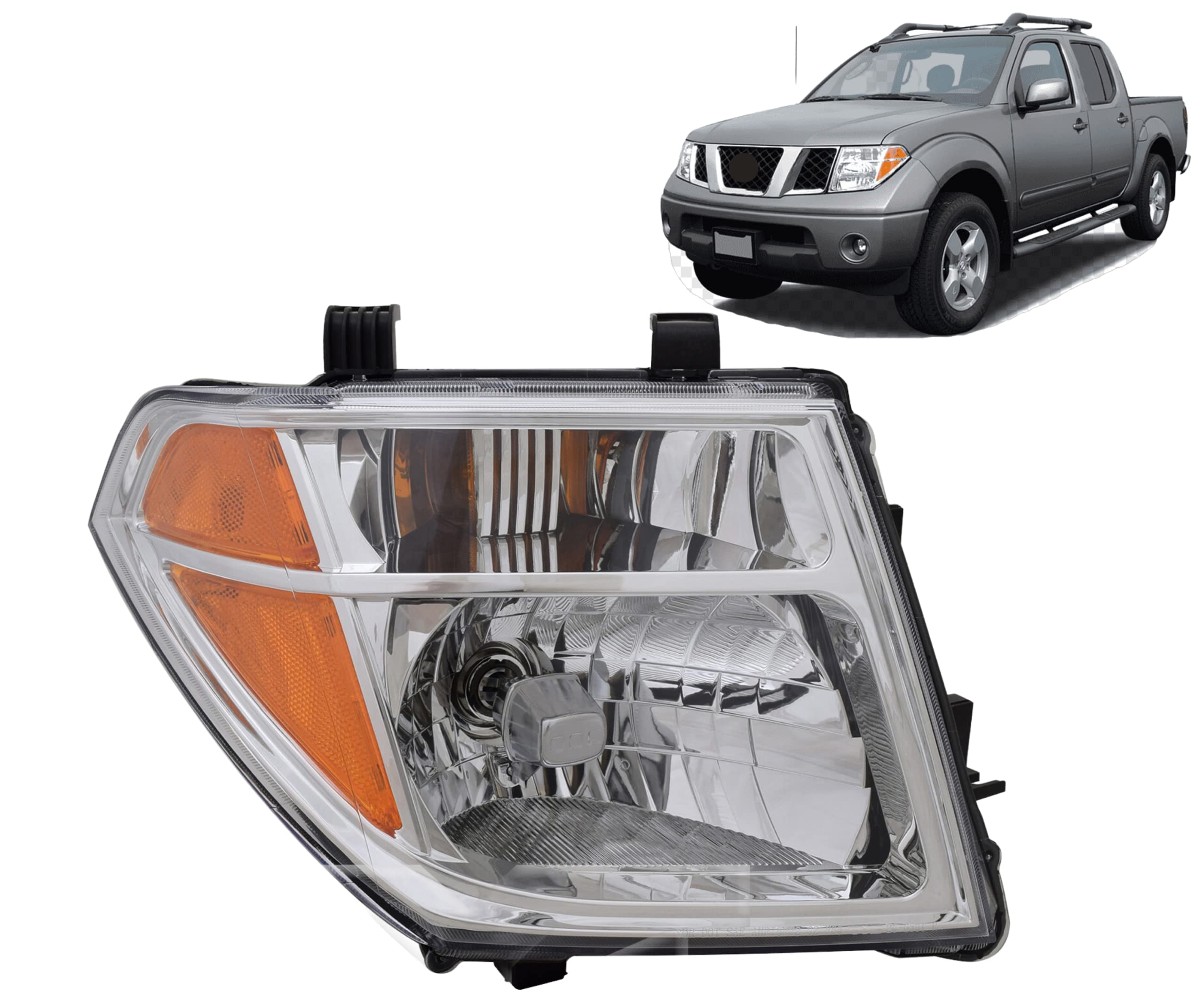 Right TYC Headlight Assembly Compatible with 2005-2008 Nissan Frontier