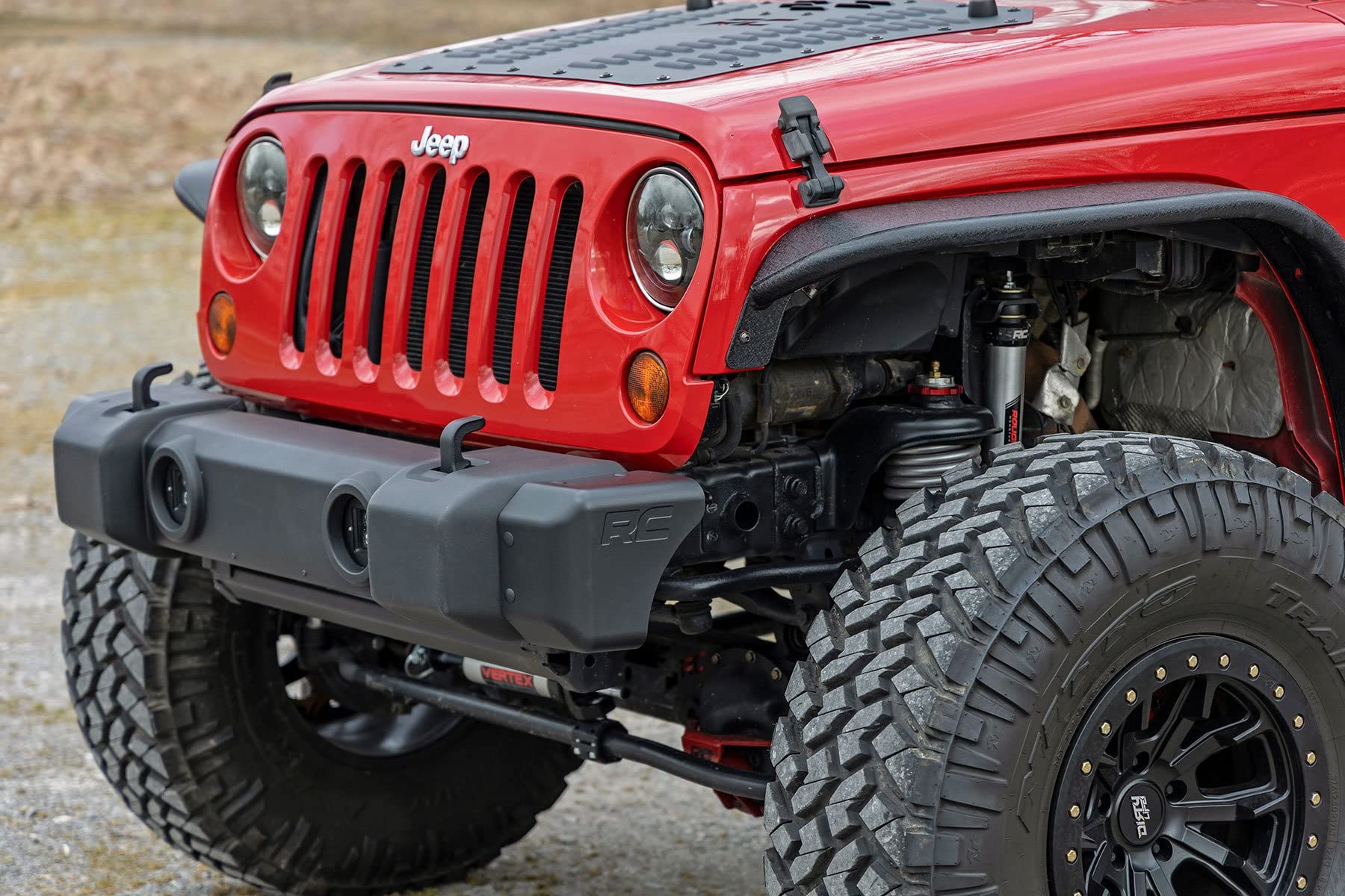 Rough Country Bumper Caps Front for 2007-2018 Jeep Wrangler JK - 1047