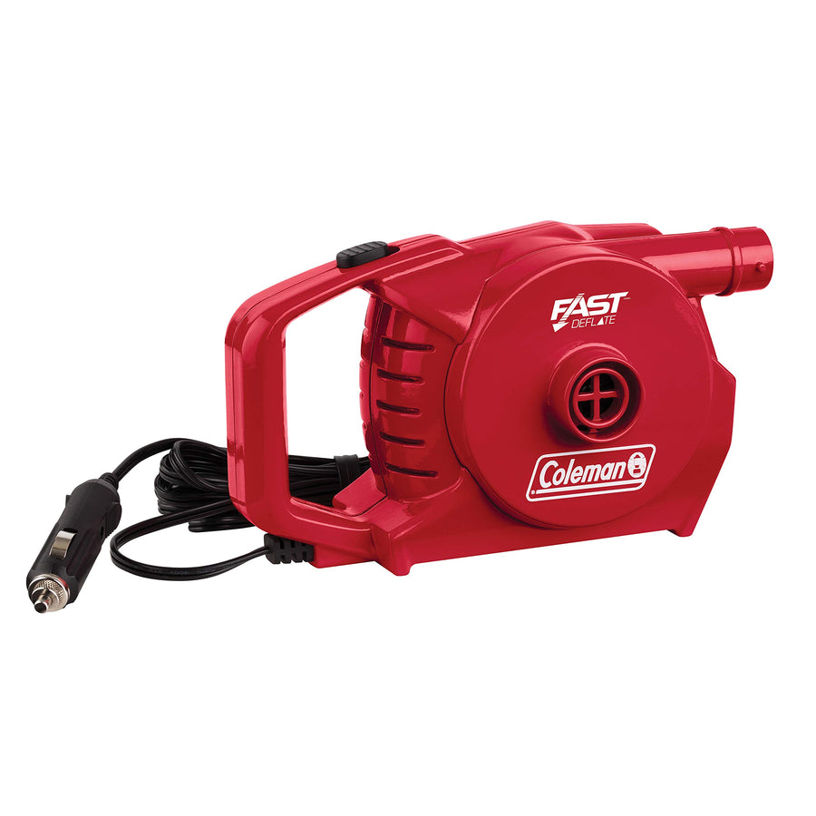 Coleman Air Pump QuickPump for Air Beds & Inflatables, Portable Pump with Fast Inflation or Deflation, Battery-Powered/Rechargeable/12-Volt/120-Volt Power Options
