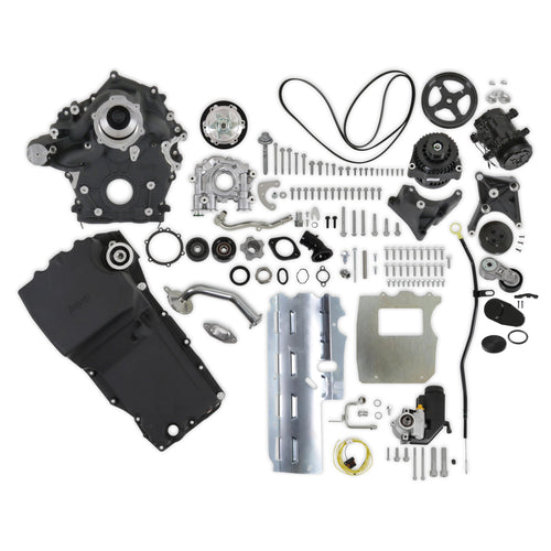 Holley High-Mount Accessory Drive 20-340BK - With Holley Oiling System - Complete Kit - Black