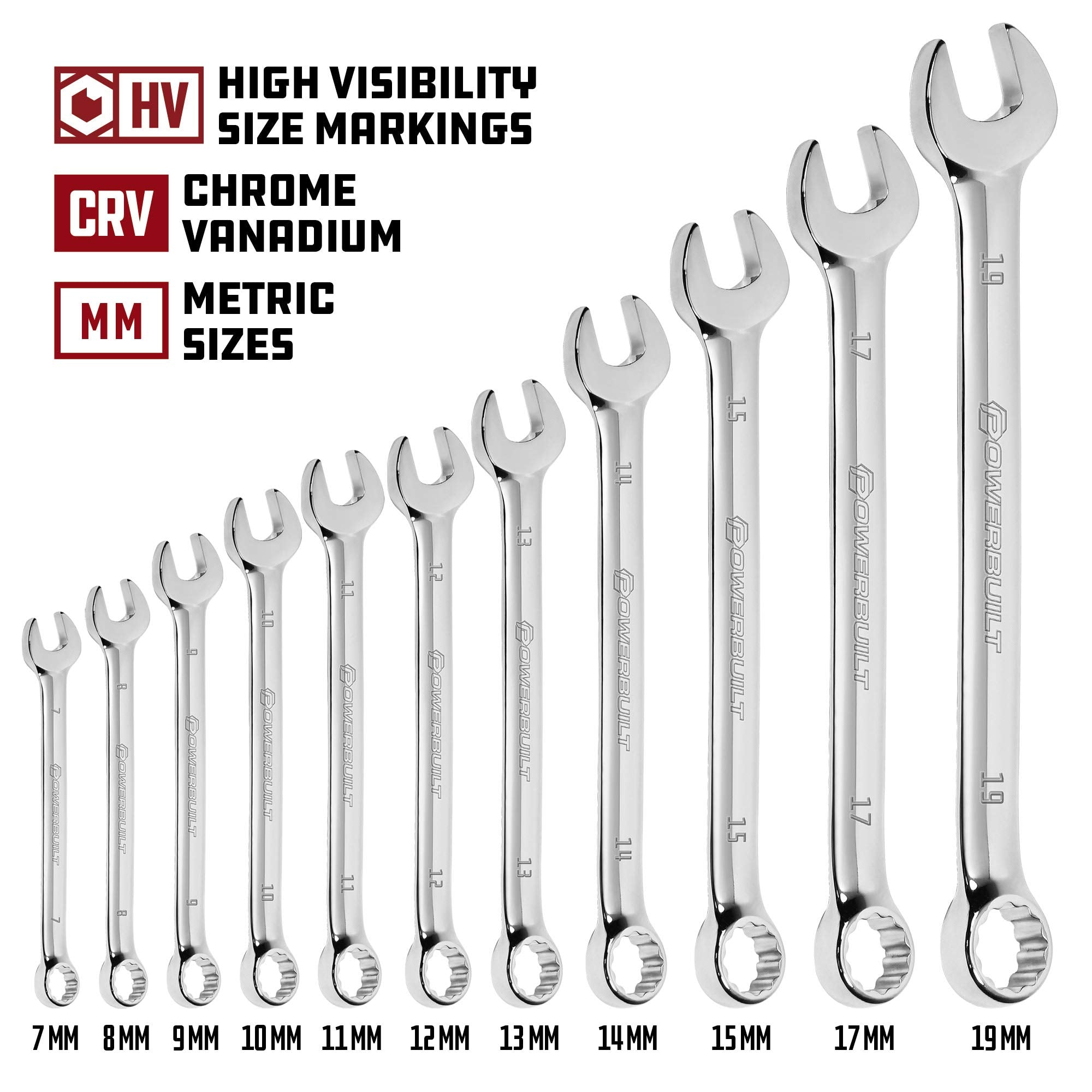 642460 mm Alltrade Combination Wrench Set (FP), 11 Piece