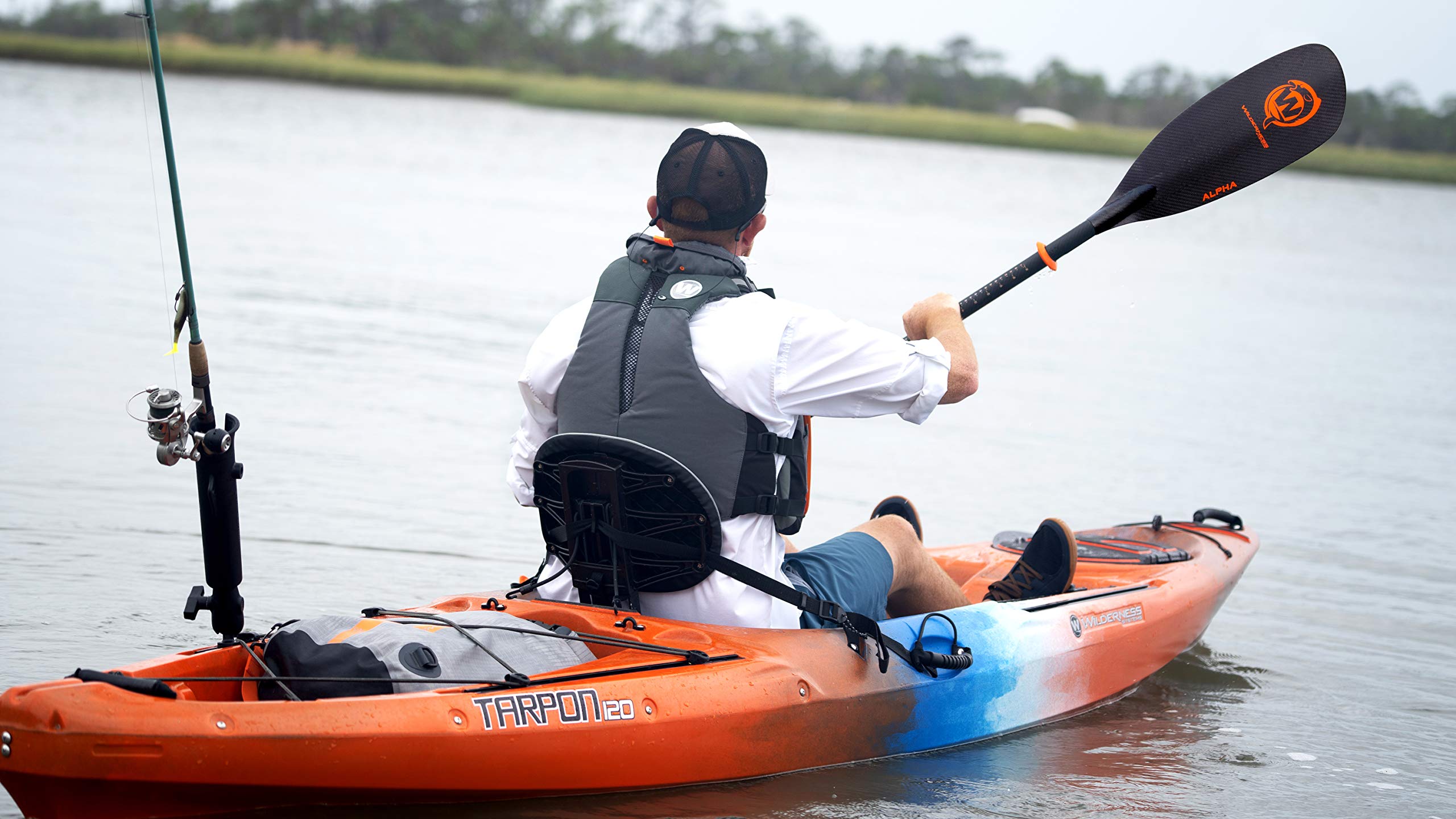 Wilderness Systems 120 Tarpon - Sit on Top Fishing Kayak - Premium Angler Kayak - Adjustable and Designed Seat - 12.3 ft - Fossil Tan